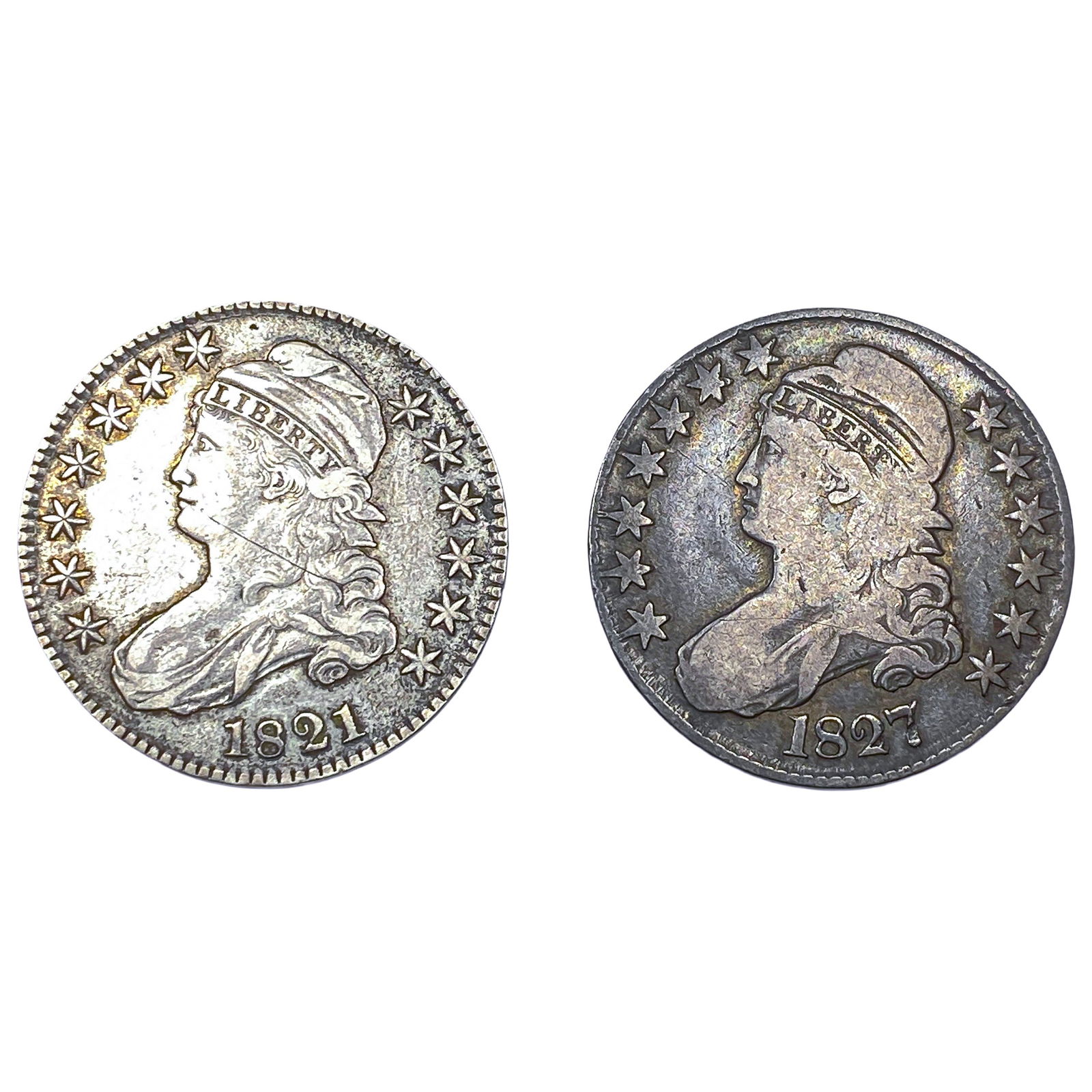 [2 Coins] 1821-1827 Capped Bust Half Dollar (1 of 2)