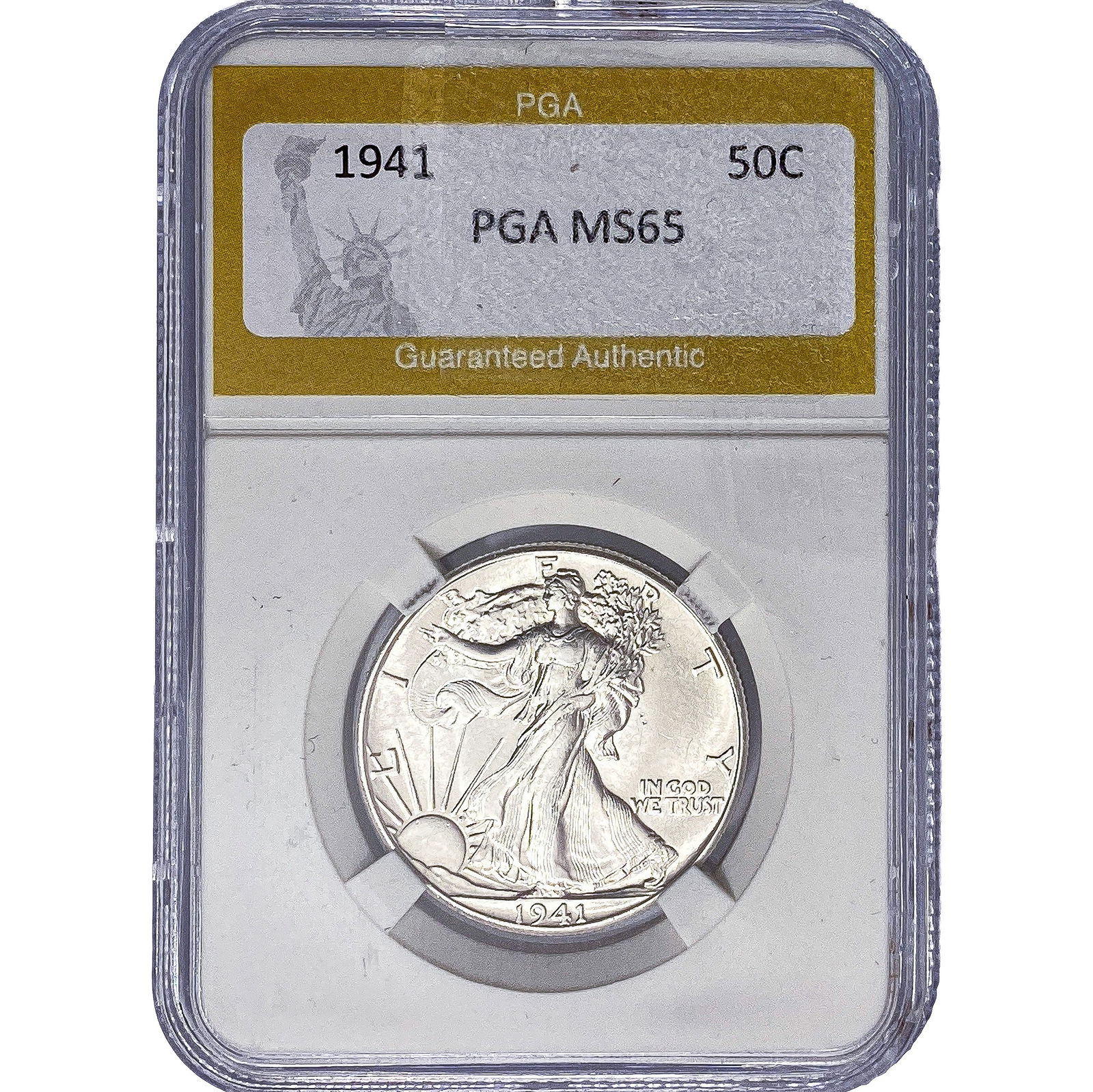 1941 Walking Liberty Half Dollar PGA MS65: 1941 Walking Liberty Half Dollar PGA MS65