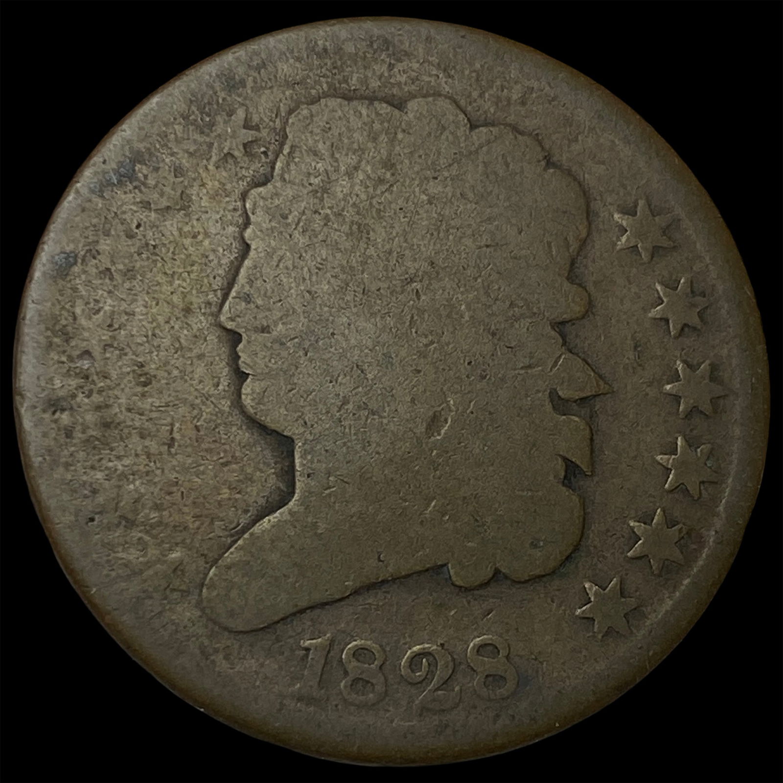 1828 Classic Head Half Cent NICELY CIRCULATED (1 of 2)