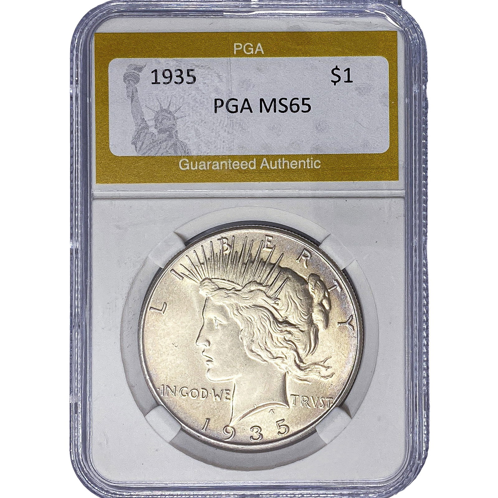 1935 Silver Peace Dollar PGA MS65 (1 of 2)