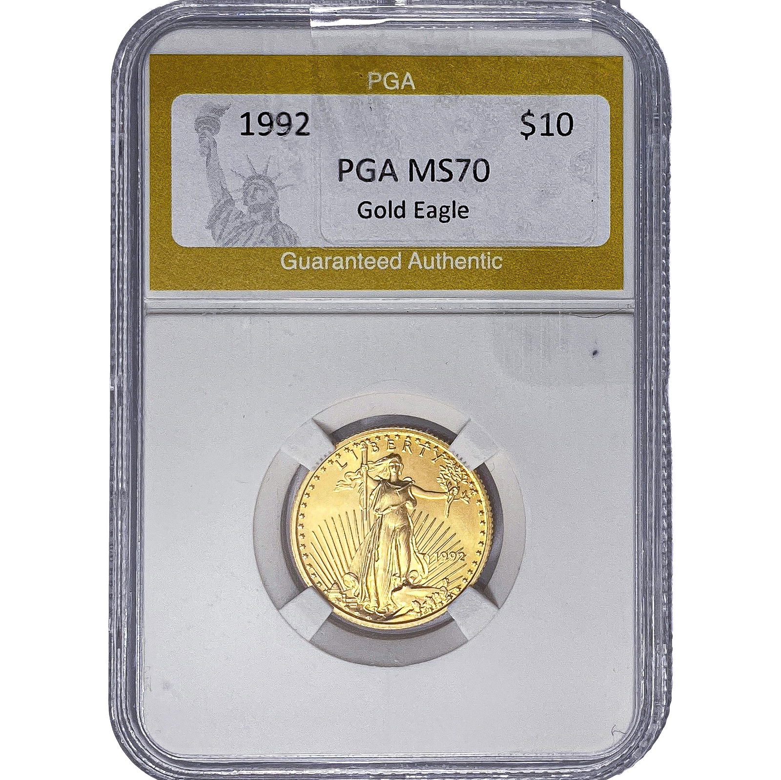 1992 1/4oz $10 Gold Eagle PGA MS70 (1 of 2)
