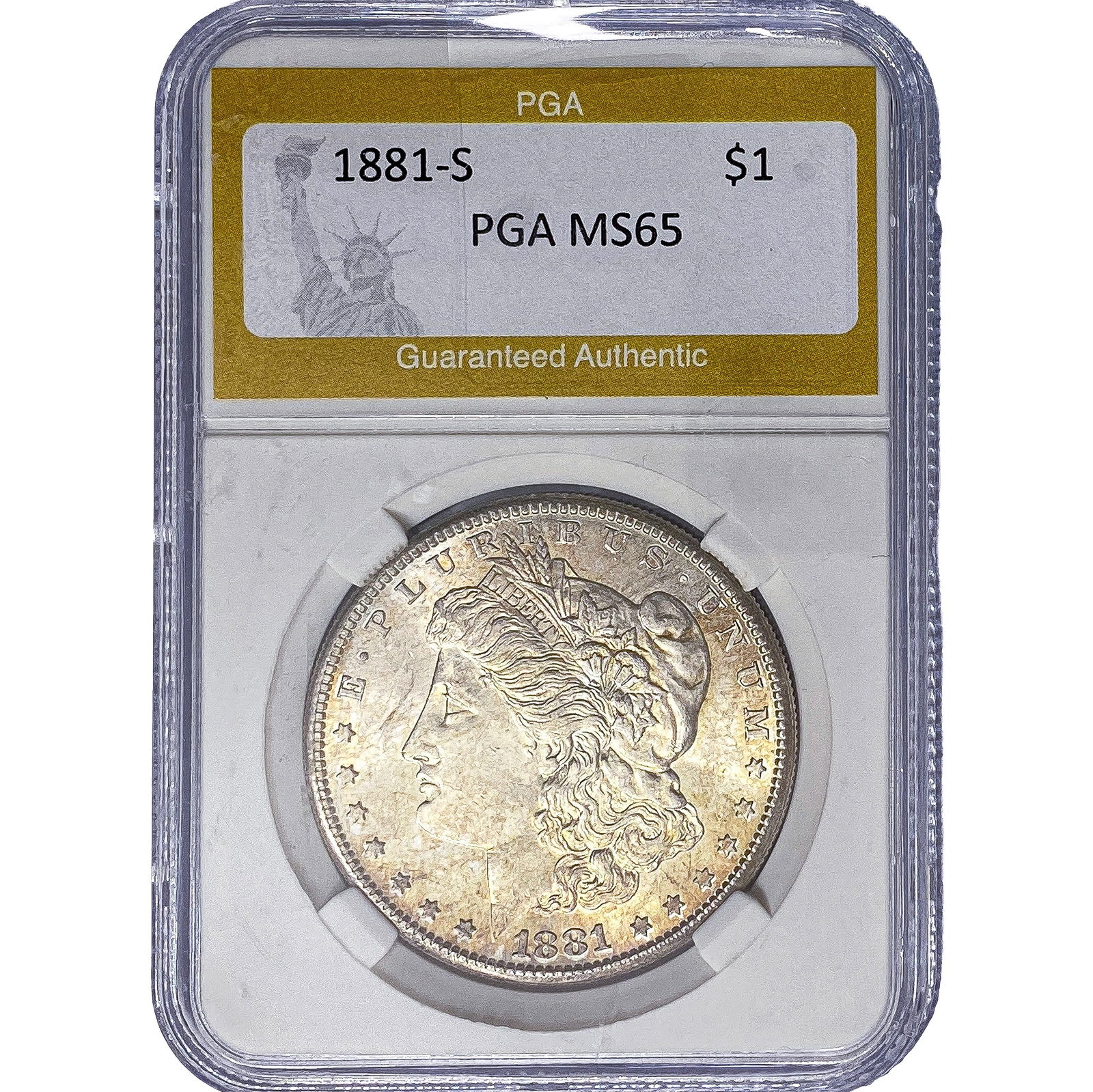 1881-S Morgan Silver Dollar PGA MS65 (1 of 2)
