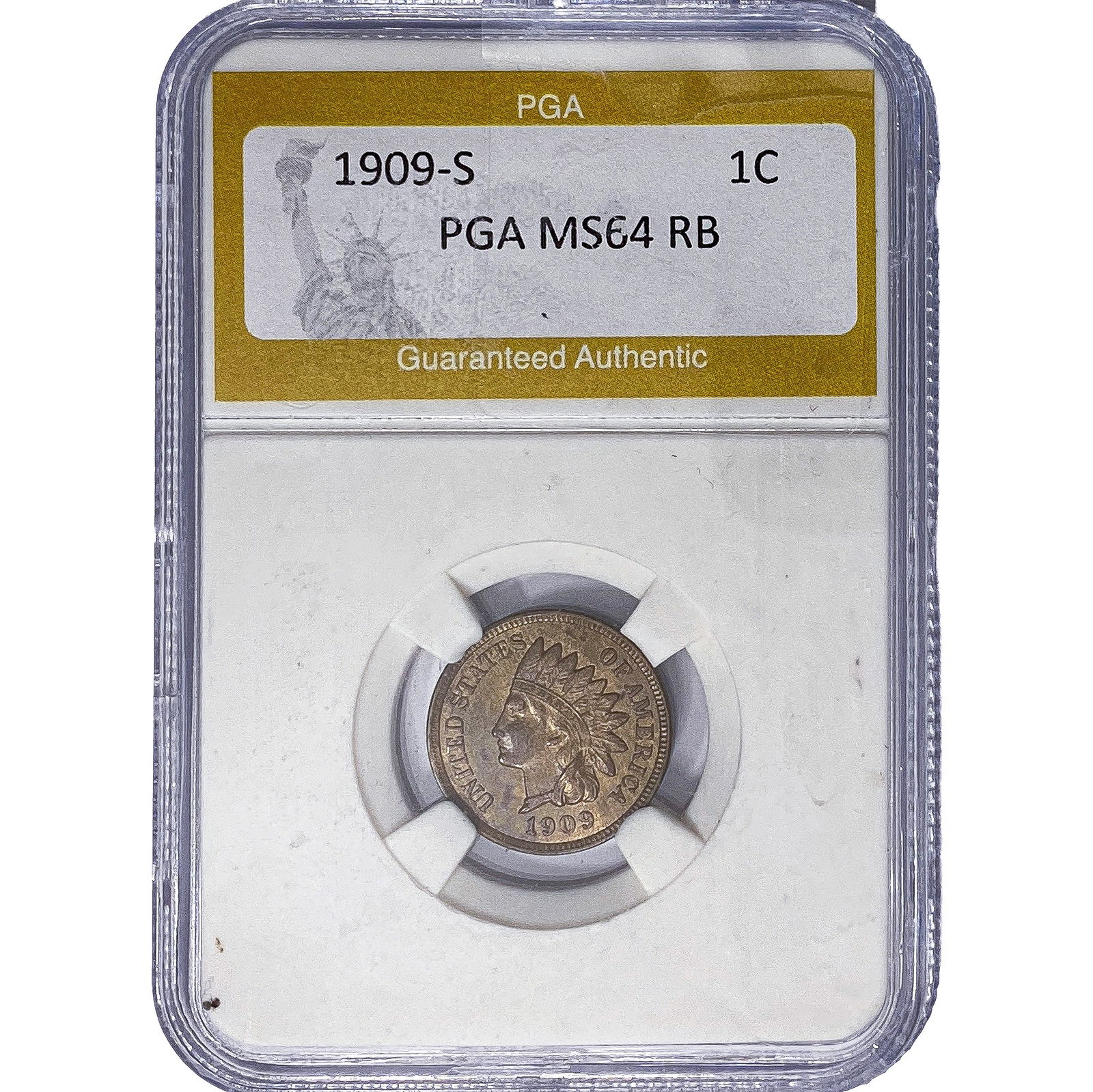 1909-S Indian Head Cent PGA MS64 RB (1 of 2)