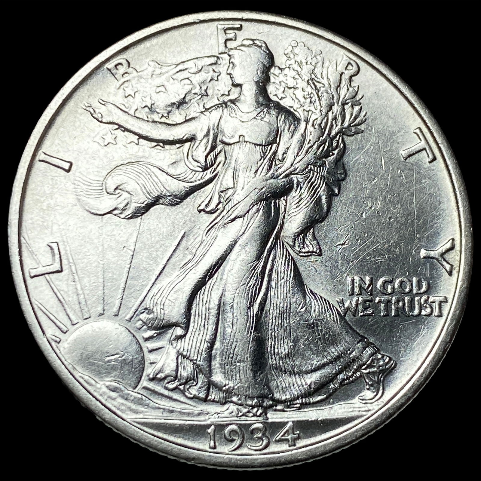 1934-D Silver Walking Liberty Half Dollar CLOSELY UNCIRCULATED (1 of 2)