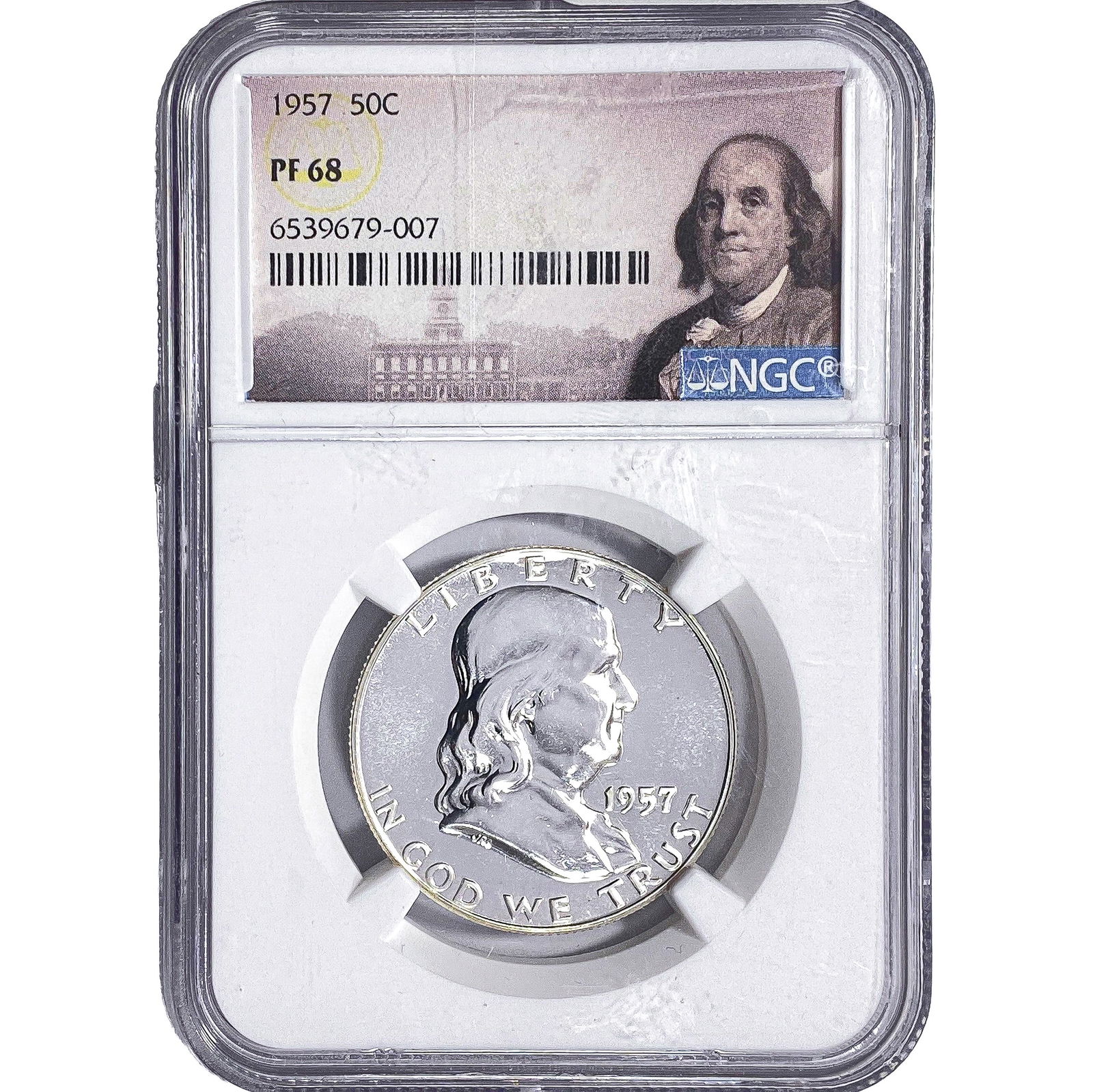 1957 Franklin Half Dollar NGC PF68 (1 of 2)