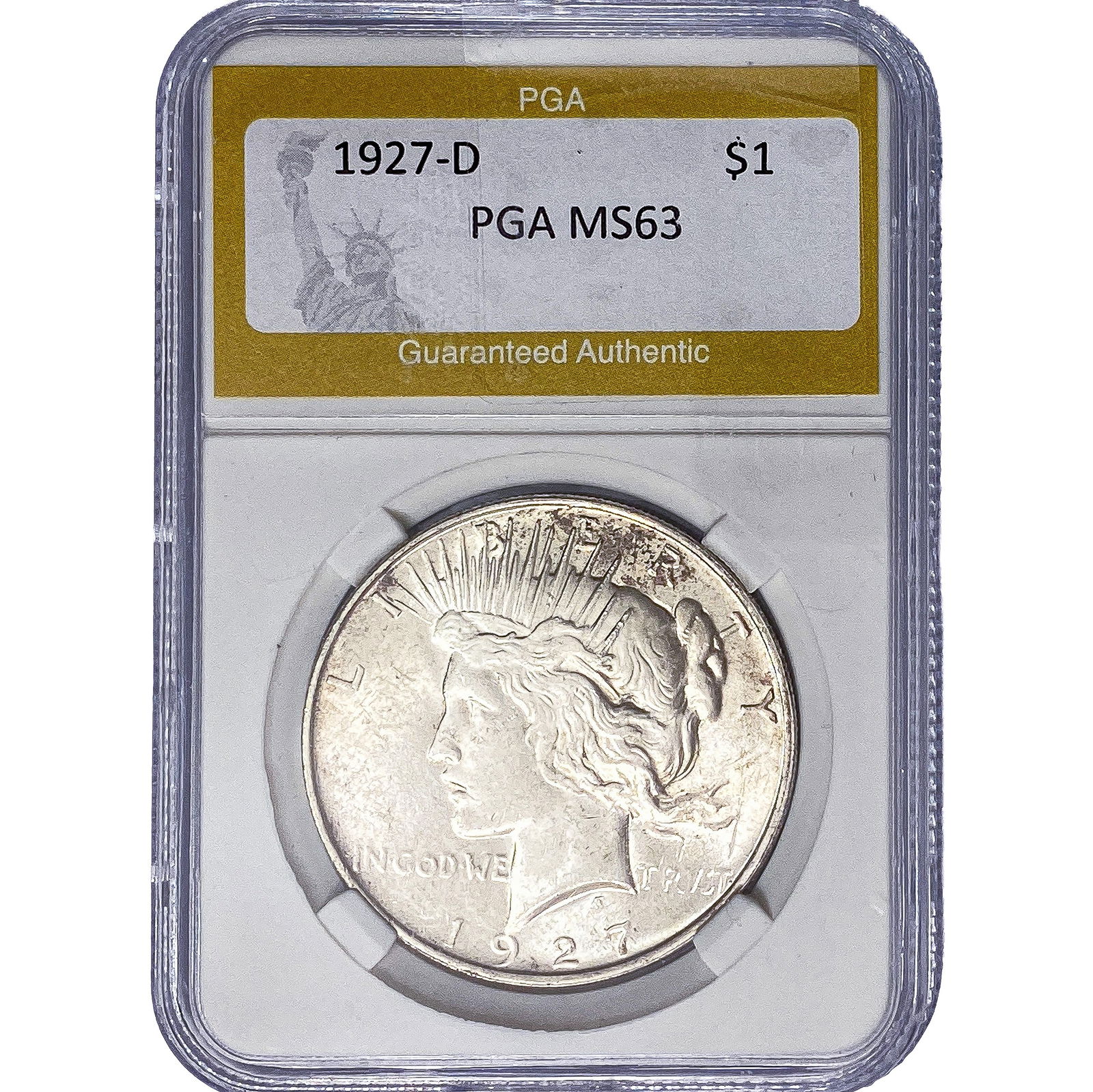 1927-D Silver Peace Dollar PGA MS63 (1 of 2)