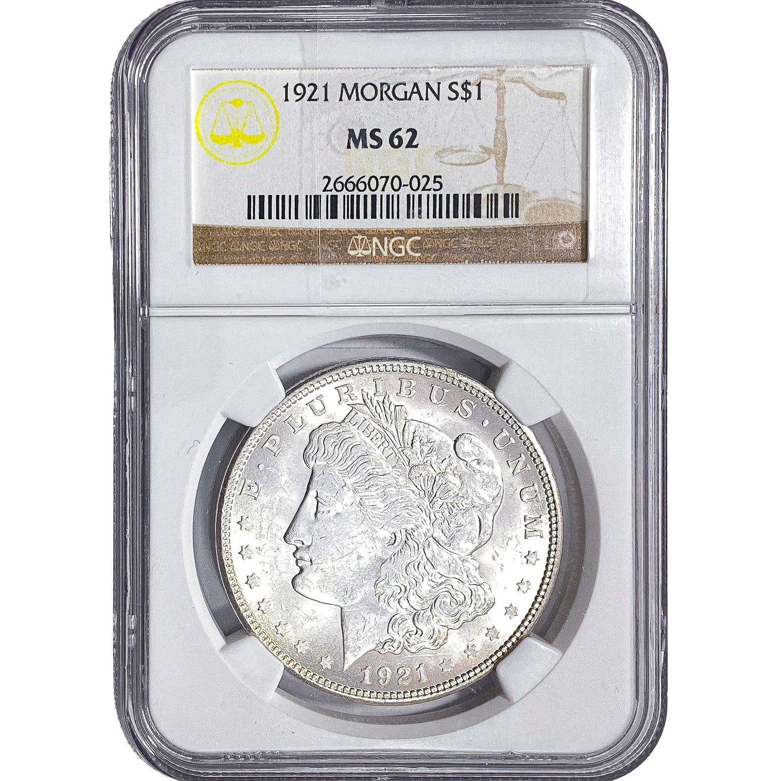 1921 Morgan Silver Dollar NGC MS62 (1 of 2)