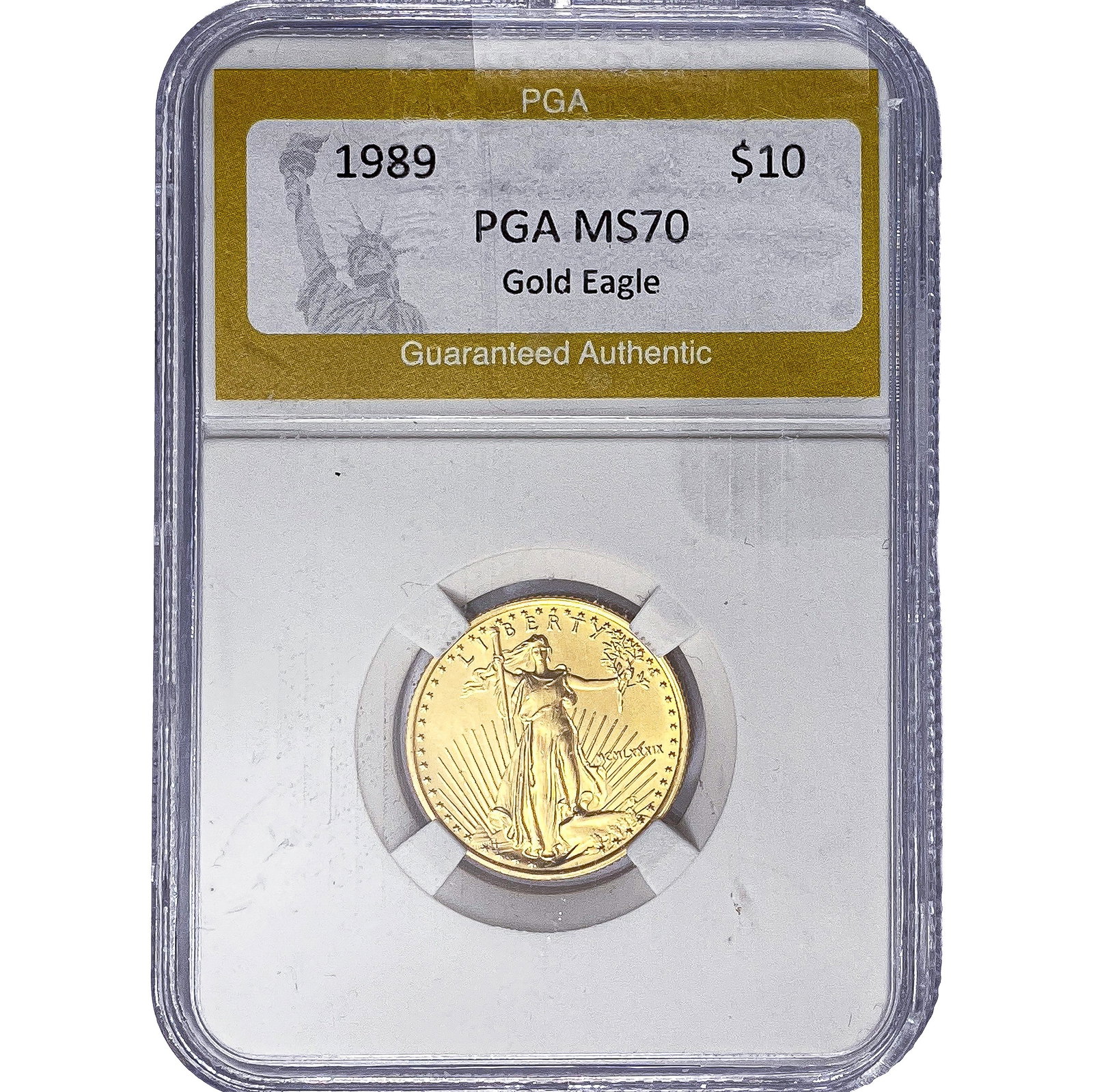 1989 1/4oz $10 Gold Eagle PGA MS70 (1 of 2)