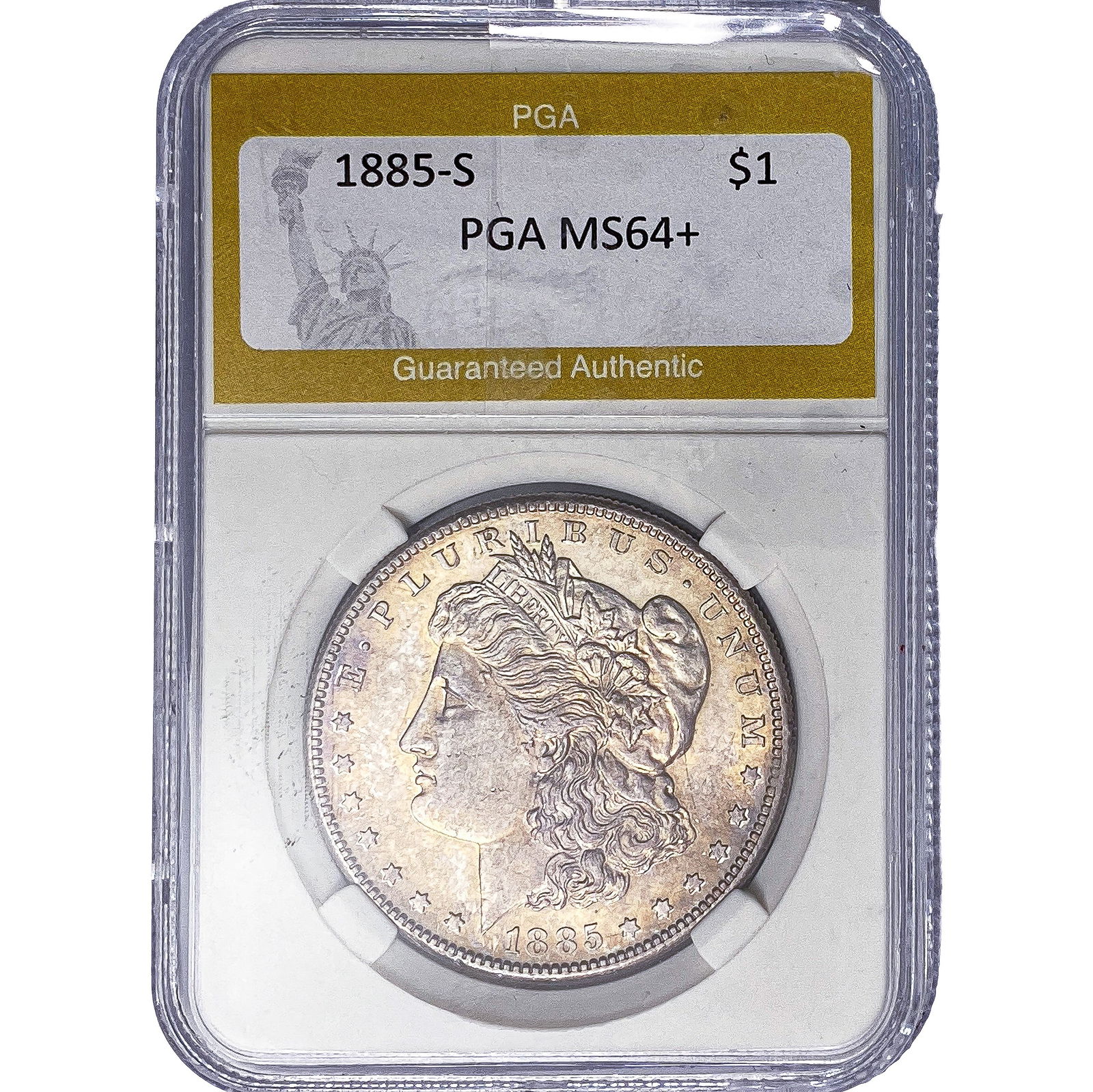 1885-S Morgan Silver Dollar PGA MS64+ (1 of 2)