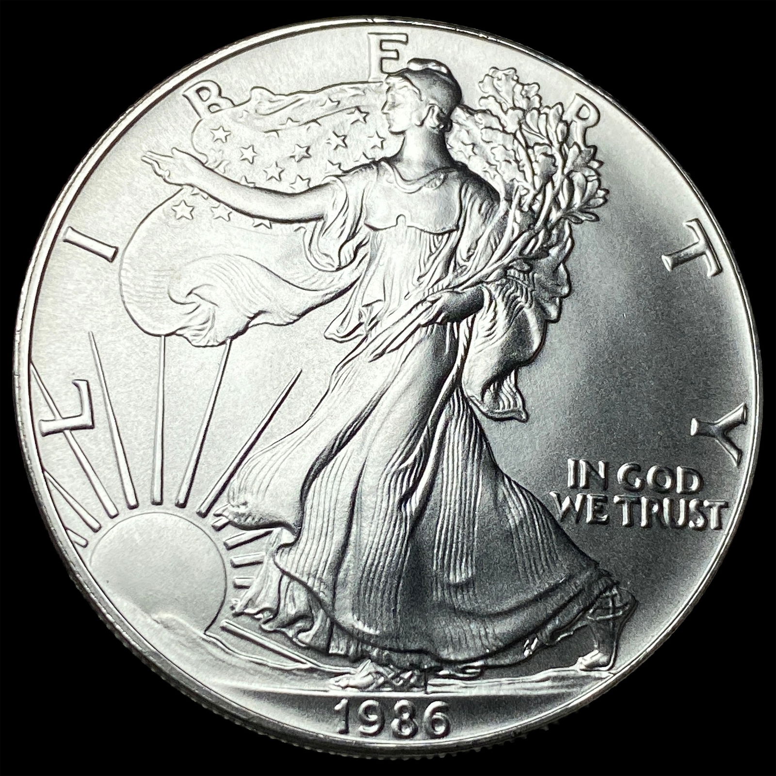 1986 Silver American Eagle $1 SUPERB GEM BU (1 of 2)