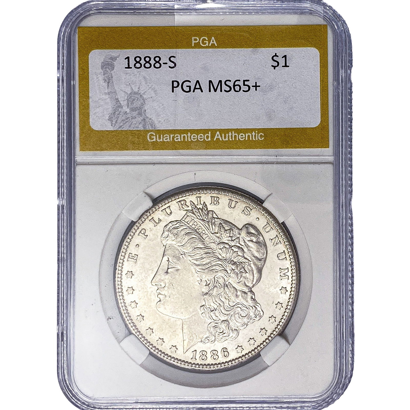 1888-S Morgan Silver Dollar PGA MS65+ (1 of 2)