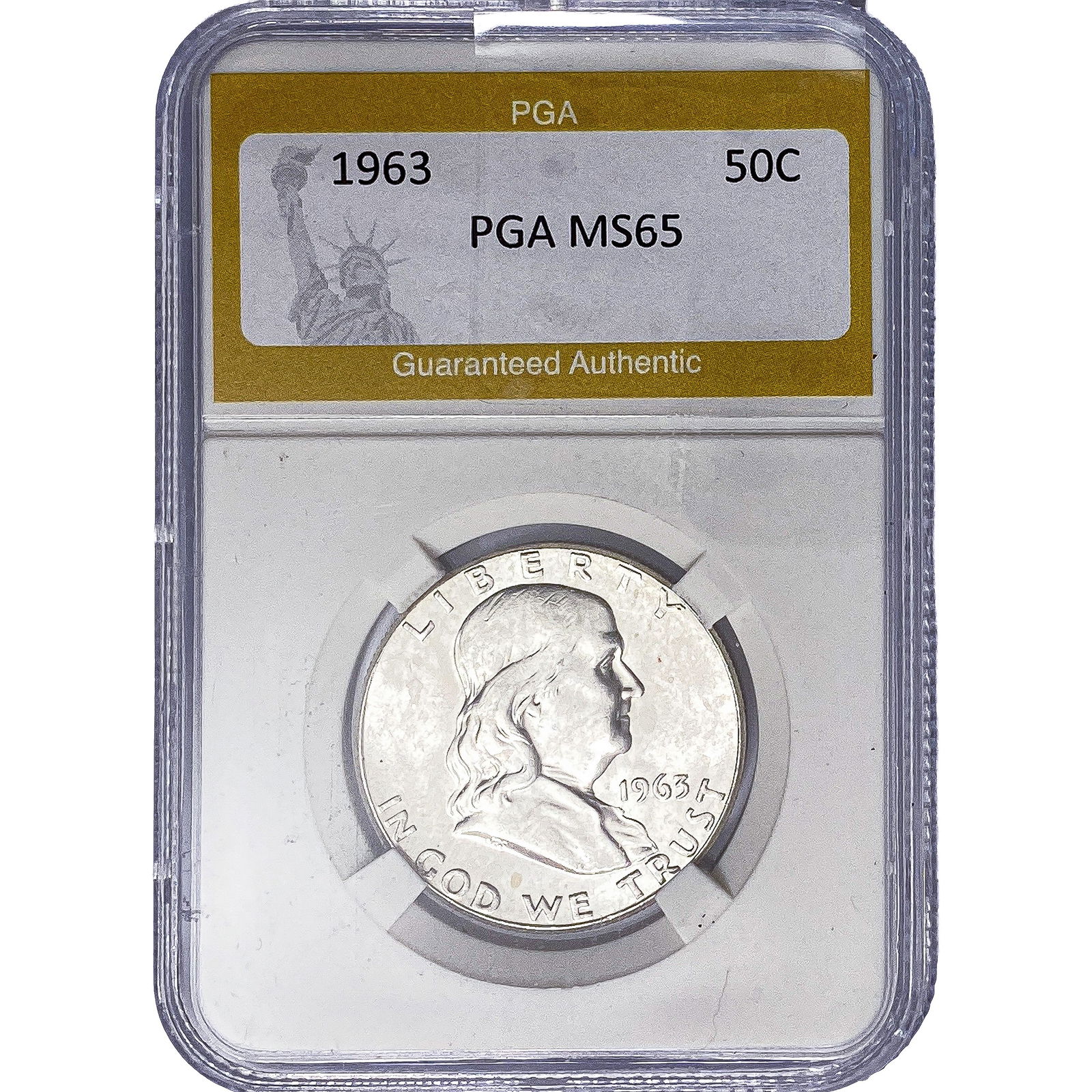1963 Franklin Half Dollar PGA MS65: 1963 Franklin Half Dollar PGA MS65