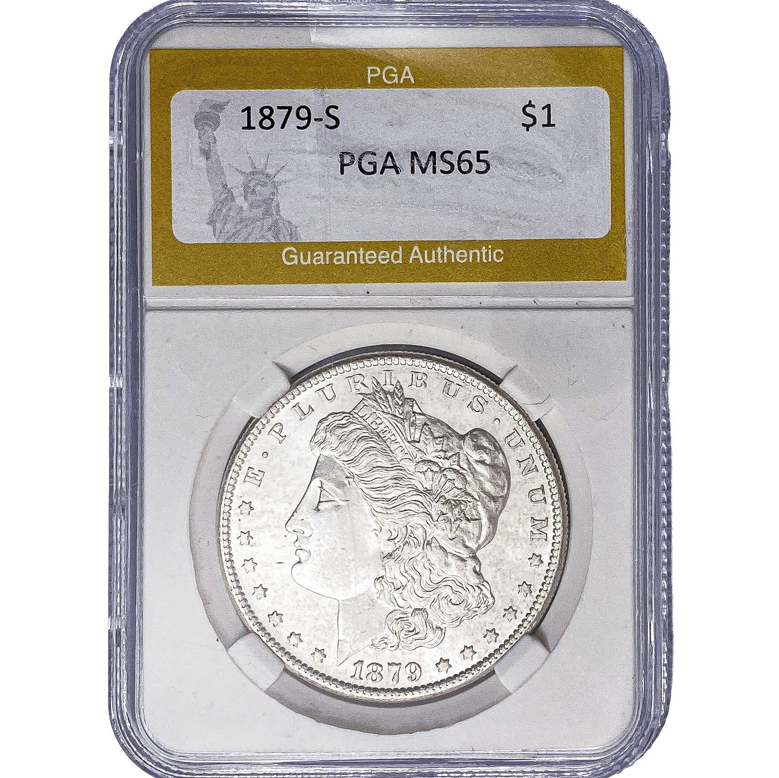 1879-S Morgan Silver Dollar PGA MS65: 1879-S Morgan Silver Dollar PGA MS65