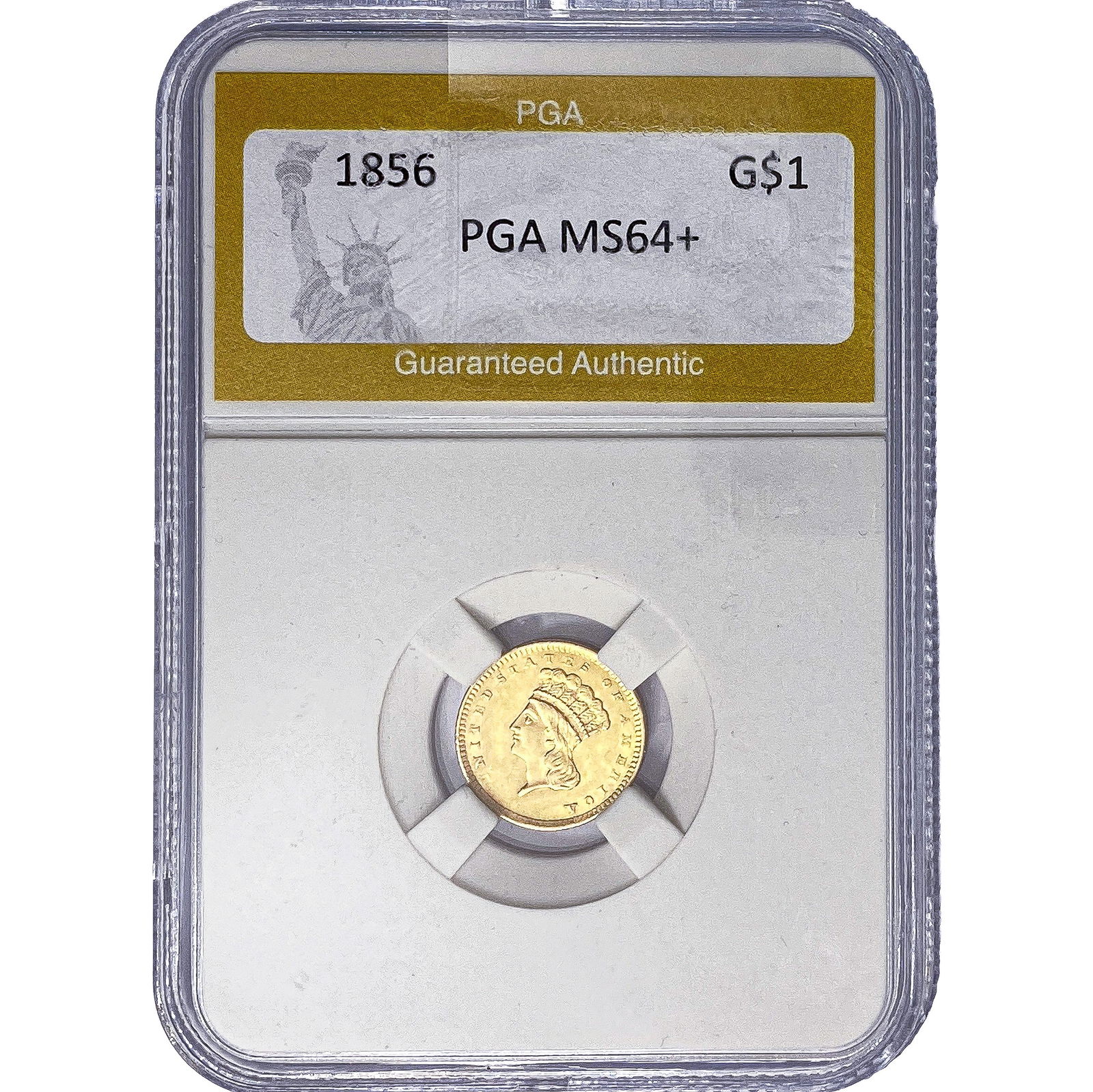 1856 Rare Gold Dollar PGA MS64+: 1856 Rare Gold Dollar PGA MS64+