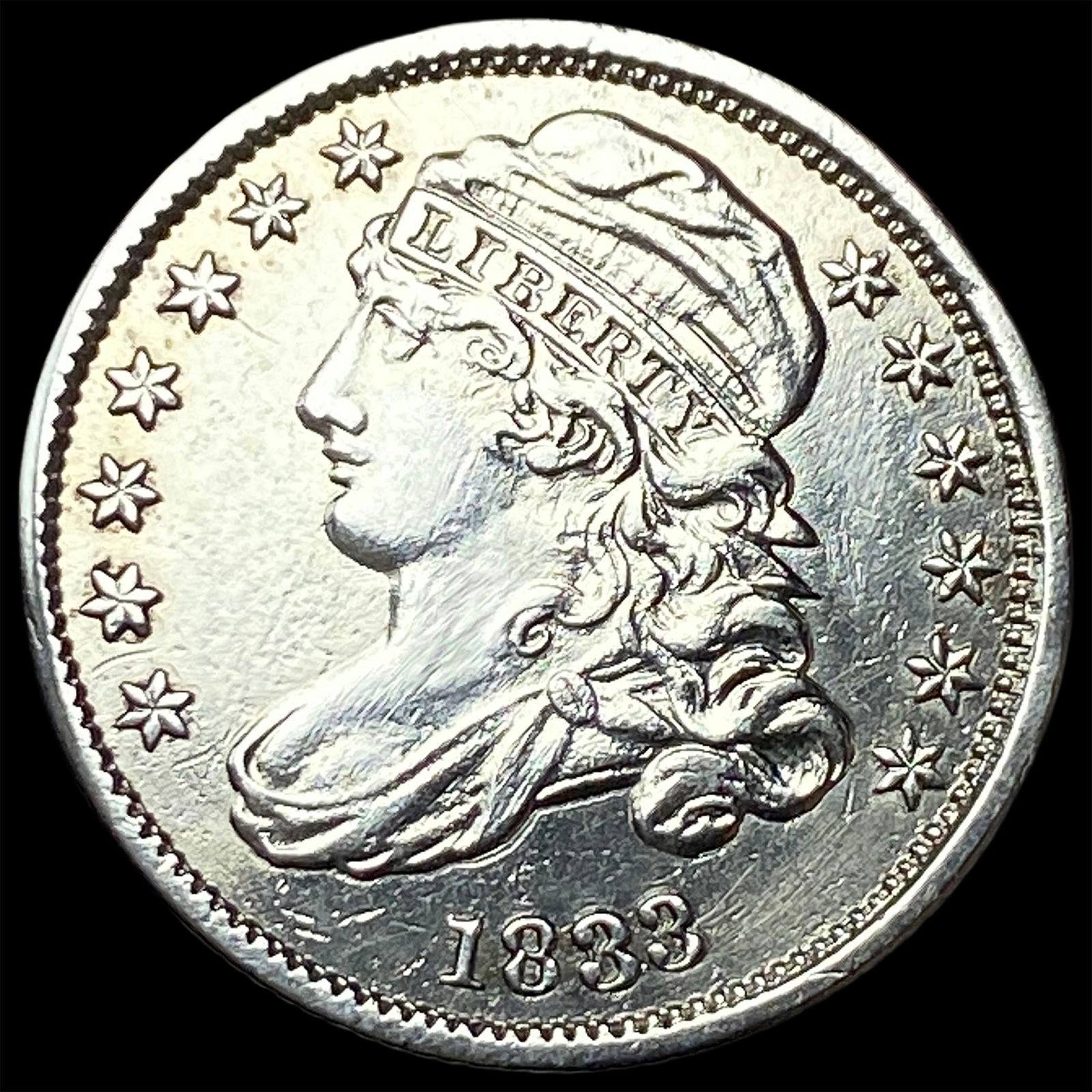 1833 Capped Bust Dime CHOICE AU (1 of 2)