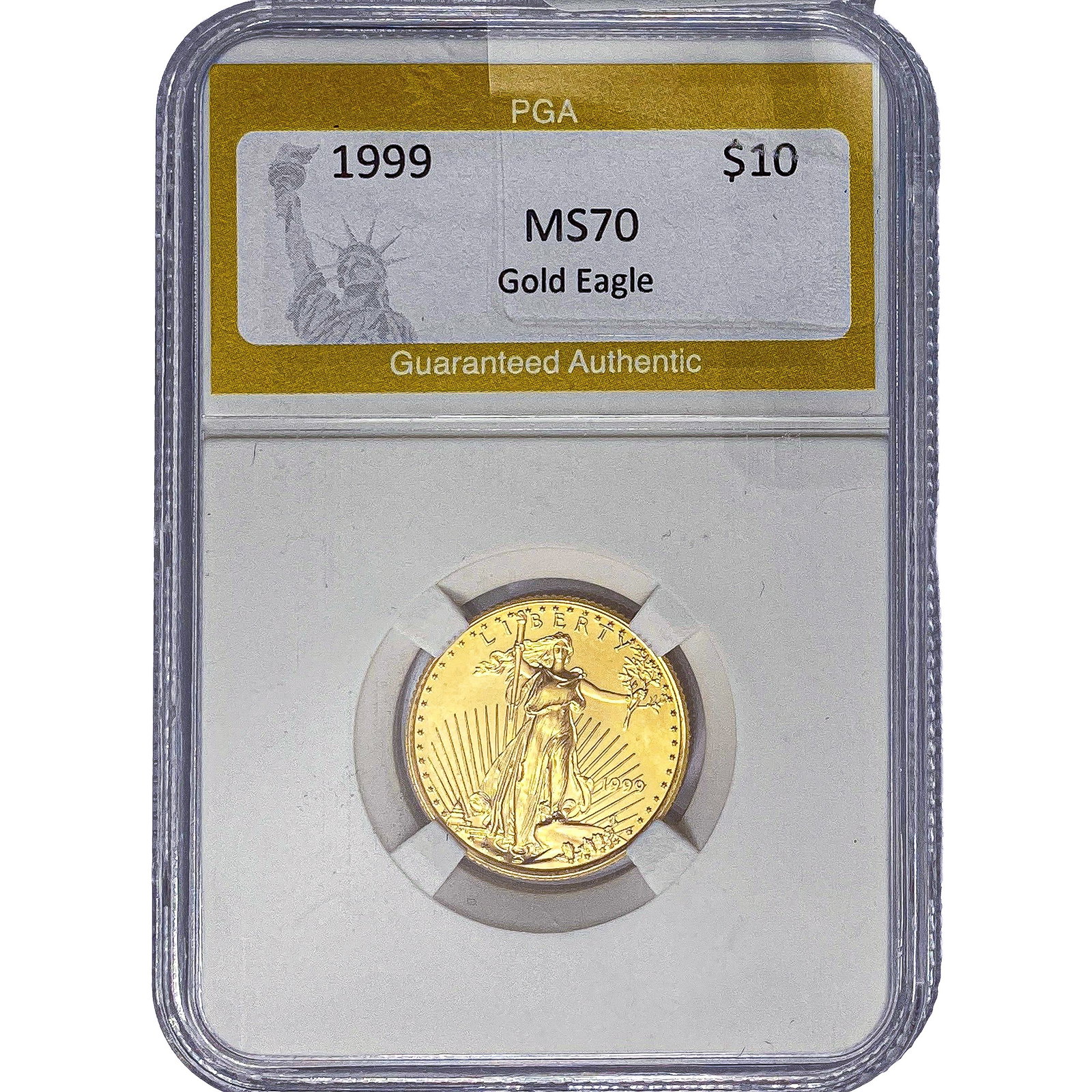 1999 1/4oz $10 Gold Eagle PGA MS70 (1 of 2)