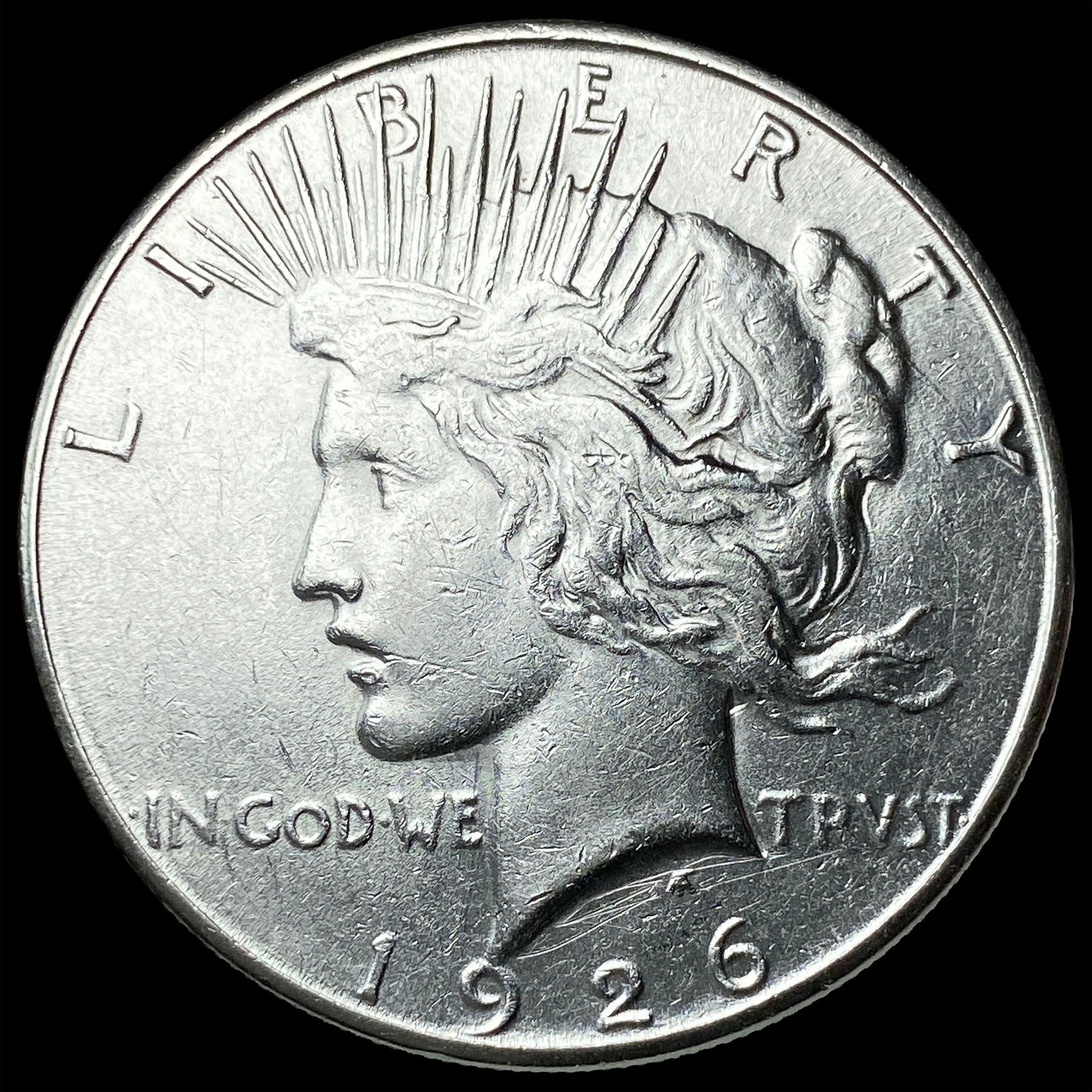 1926-S Silver Peace Dollar CLOSELY UNCIRCULATED: 1926-S Silver Peace Dollar CLOSELY UNCIRCULATED