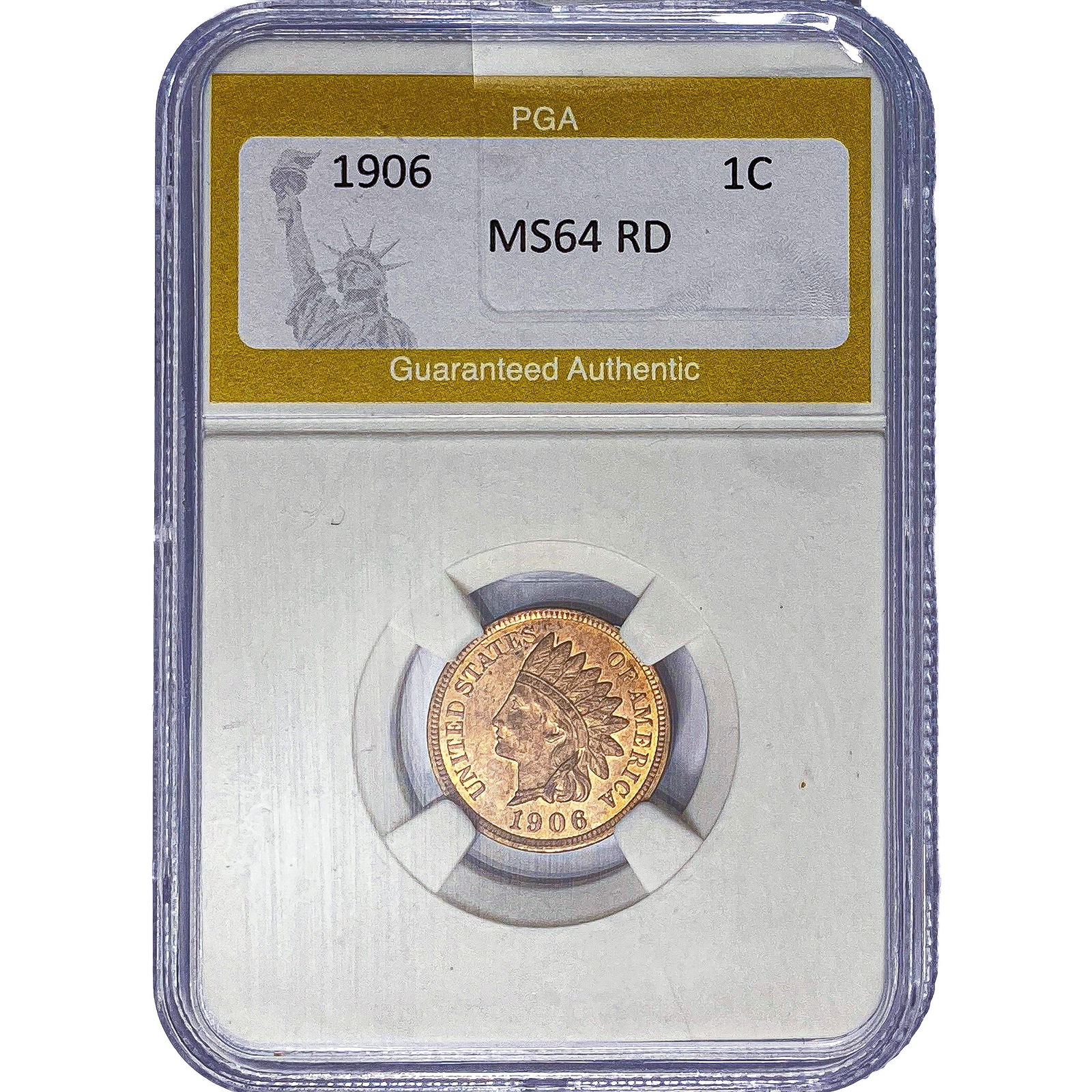 1906 Indian Head Cent PGA MS64 RD: 1906 Indian Head Cent PGA MS64 RD