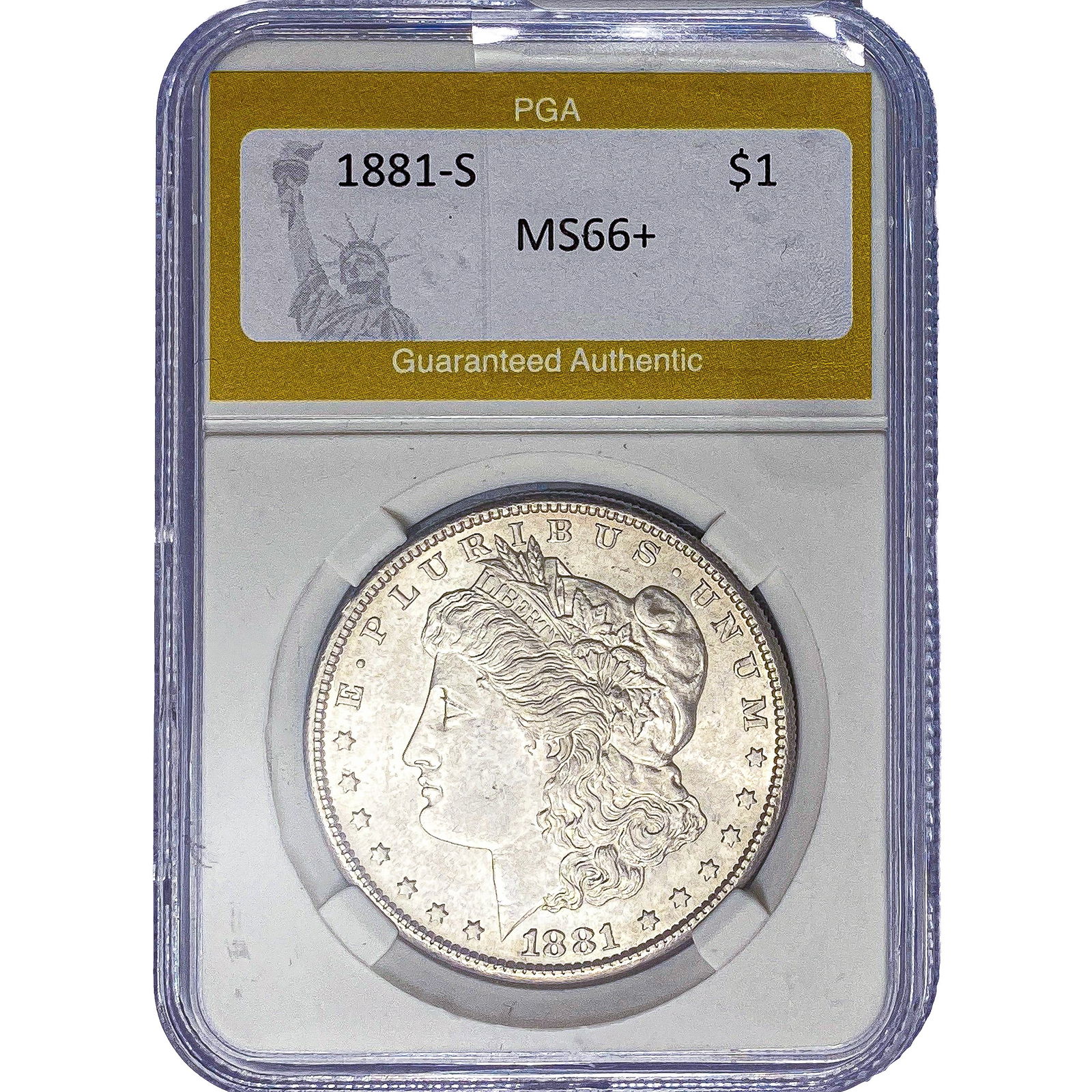 1881-S Morgan Silver Dollar PGA MS66+ (1 of 2)