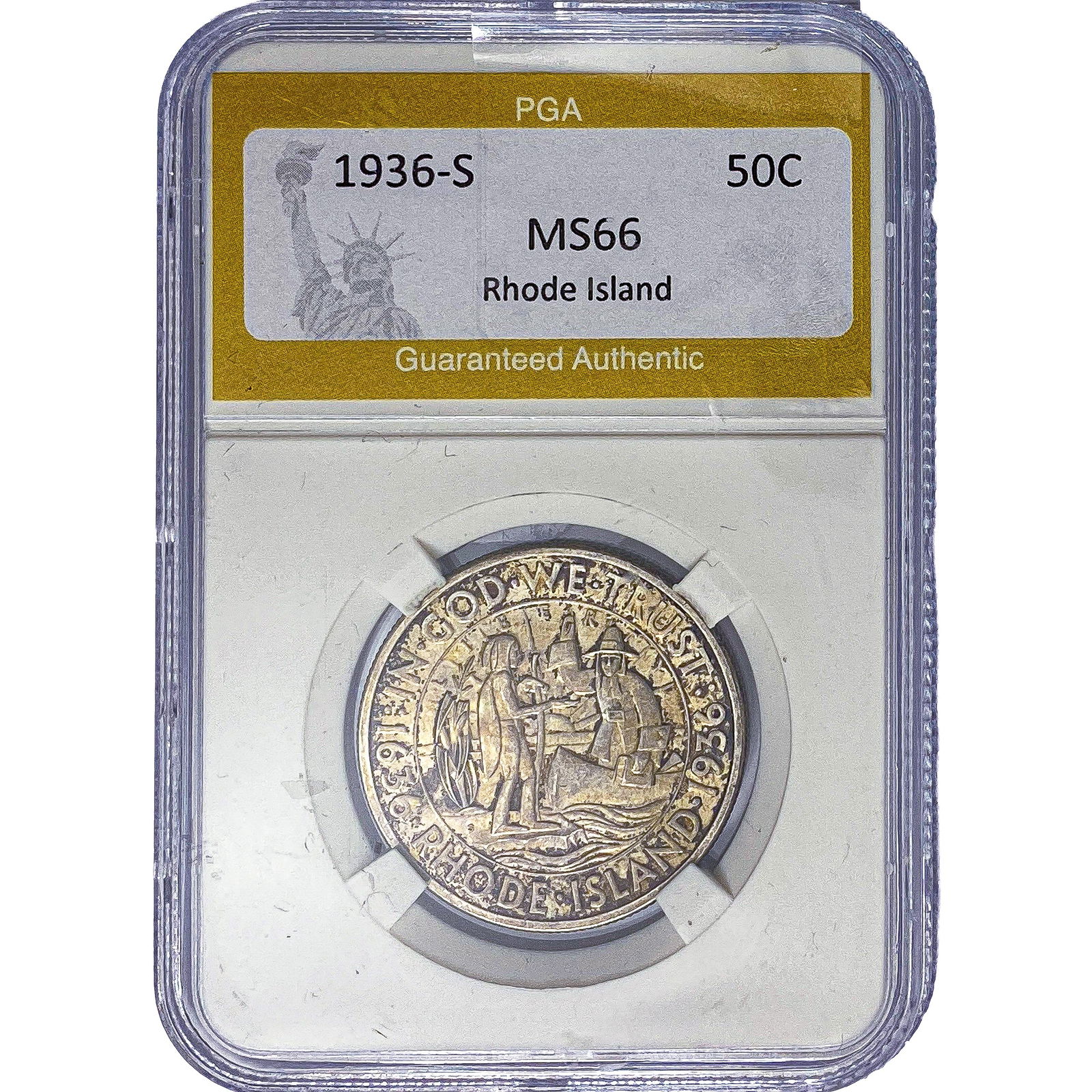 1936-S Rhode Island Half Dollar PGA MS66 (1 of 2)