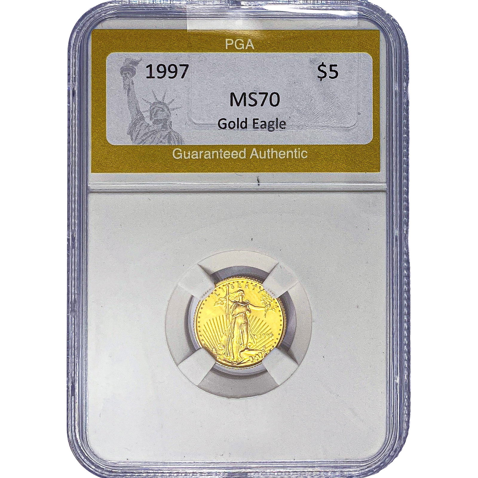 1997 1/10oz $5 Gold Eagle PGA MS70 (1 of 2)