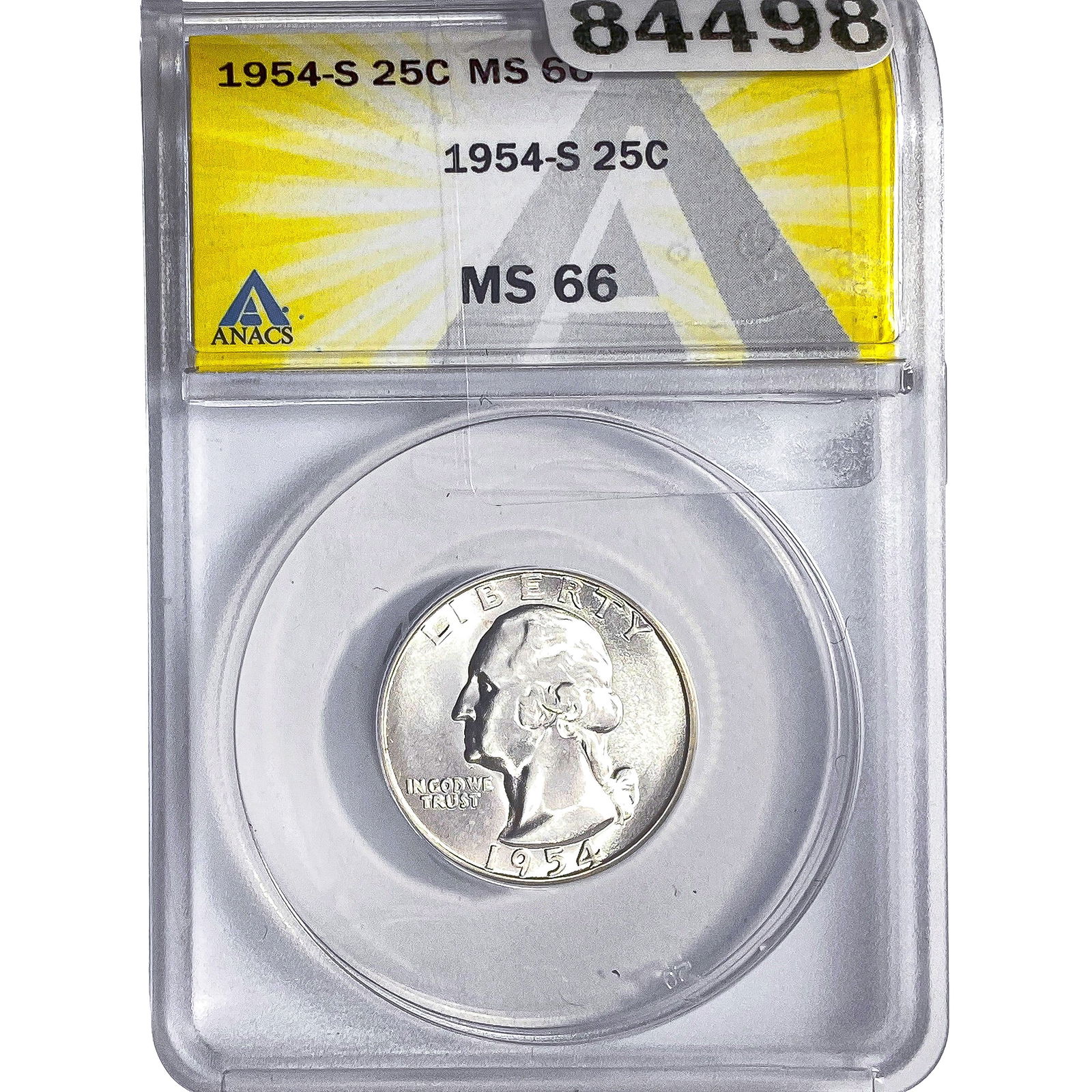 1954-S Washington Silver Quarter ANACS MS66 (1 of 2)