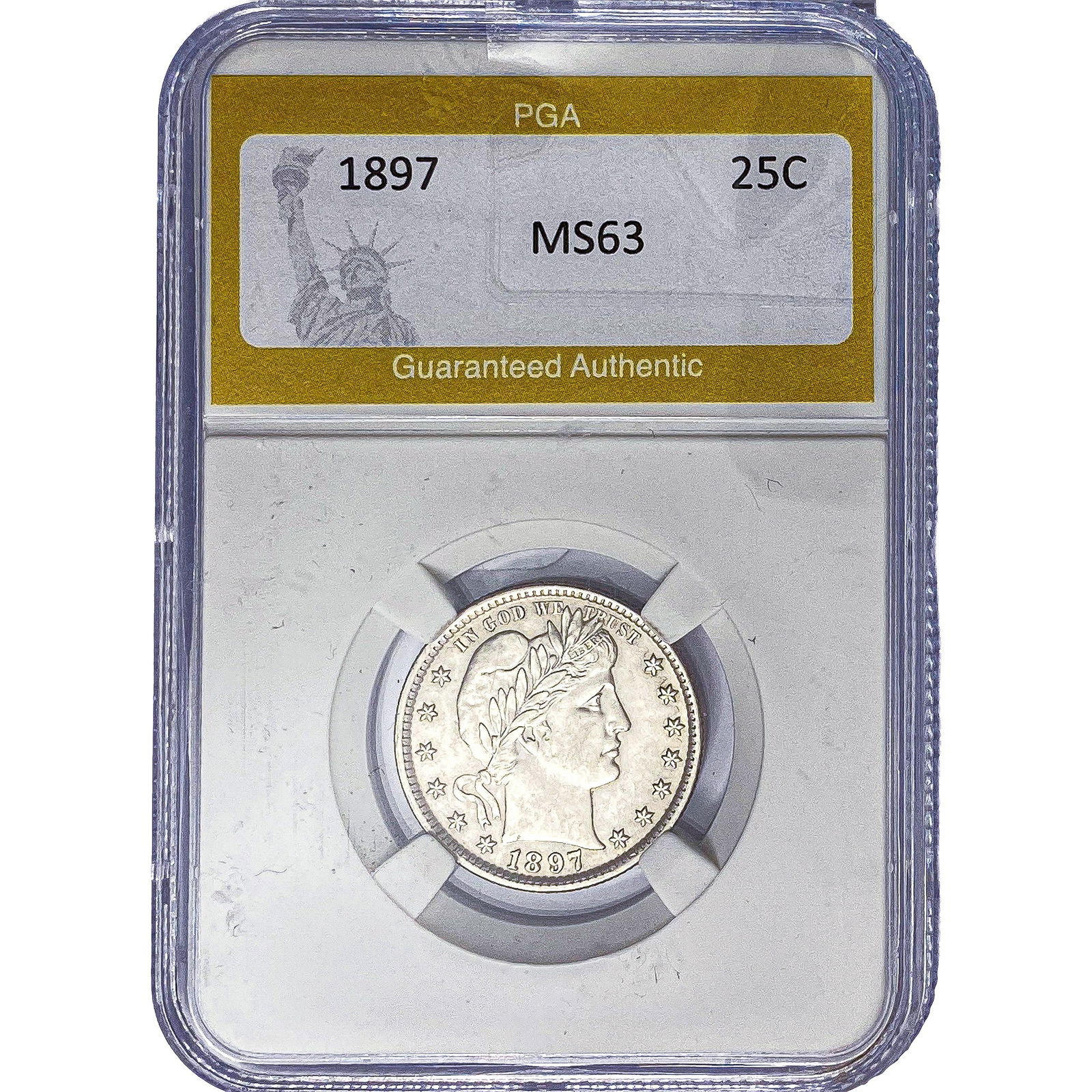 1897 Barber Quarter PGA MS63 (1 of 2)