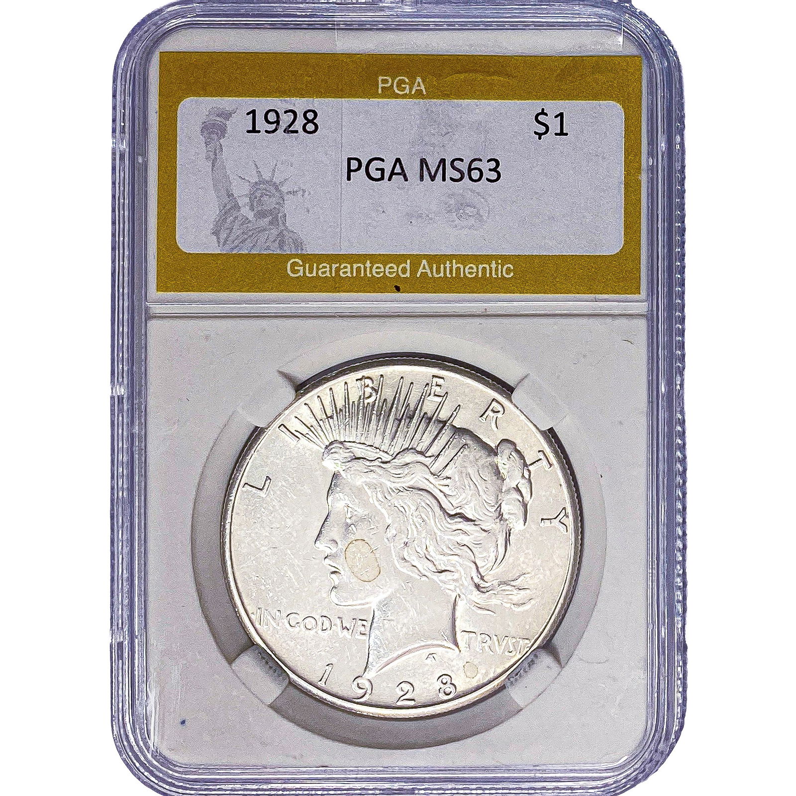 1928 Silver Peace Dollar PGA MS63 (1 of 2)