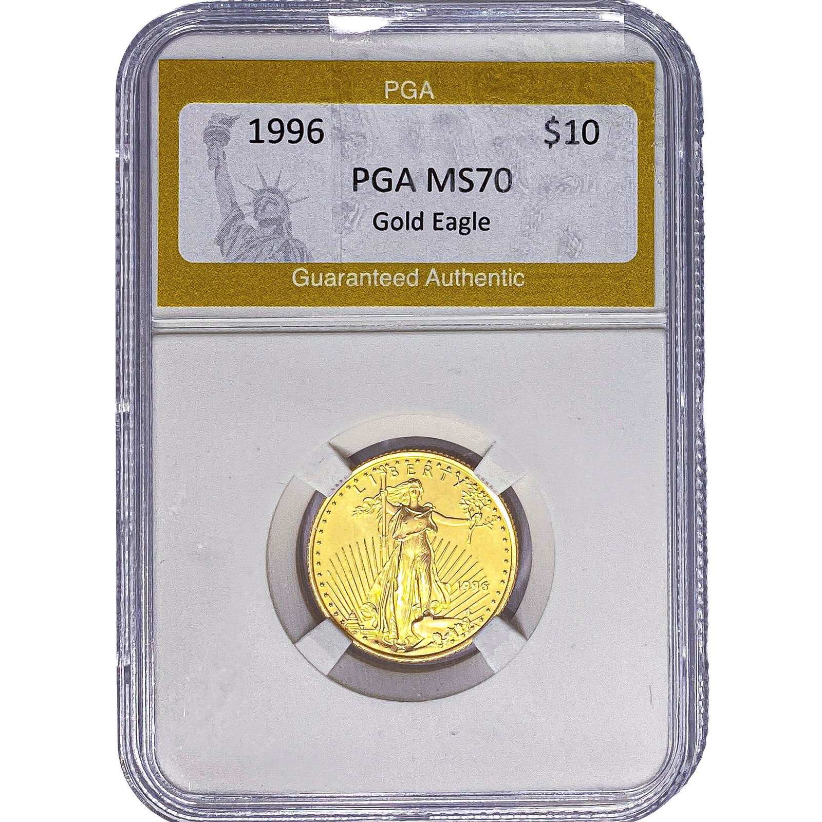 1996 1/4oz $10 Gold Eagle PGA MS70: 1996 1/4oz $10 Gold Eagle PGA MS70