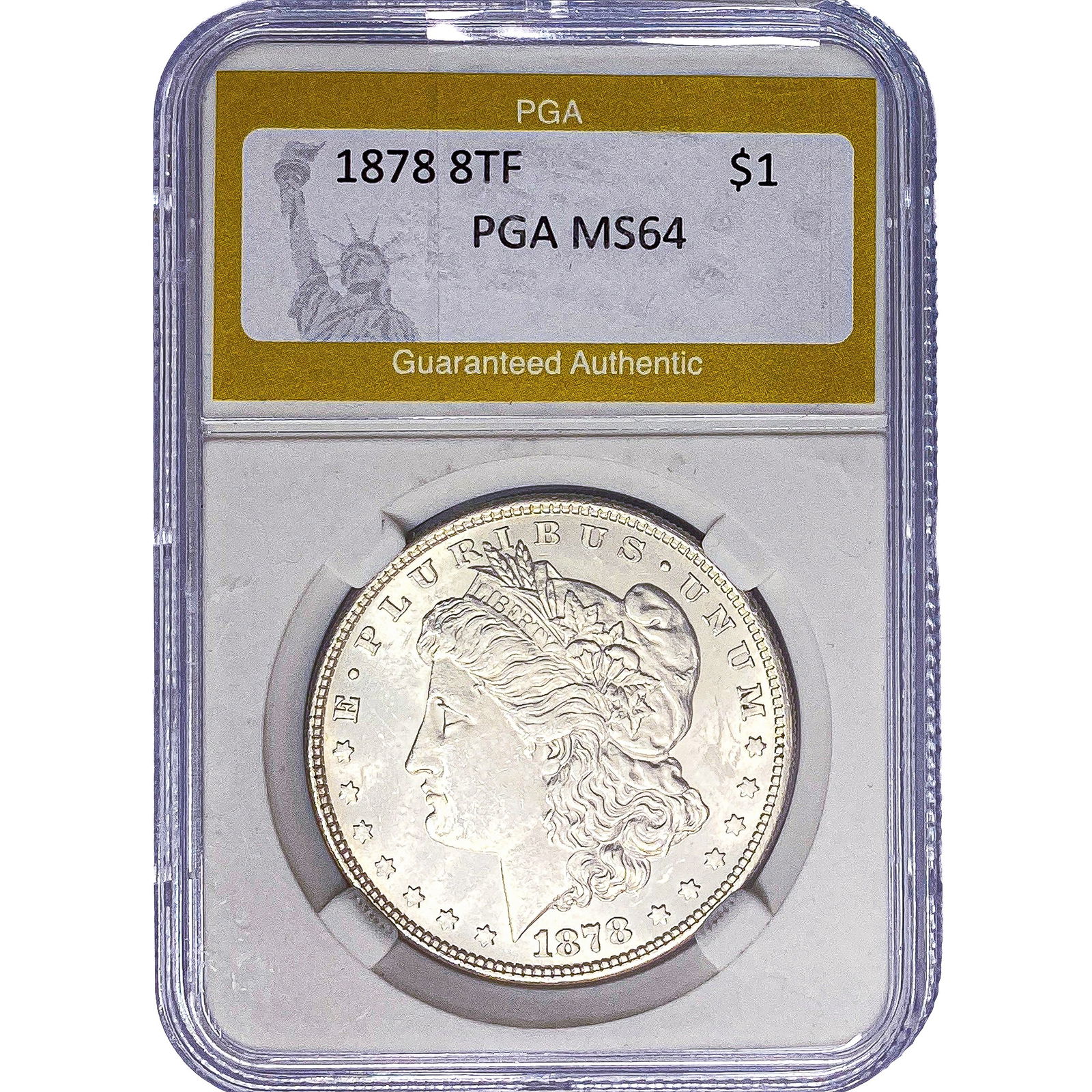 1878 8TF Morgan Silver Dollar PGA MS64 (1 of 2)