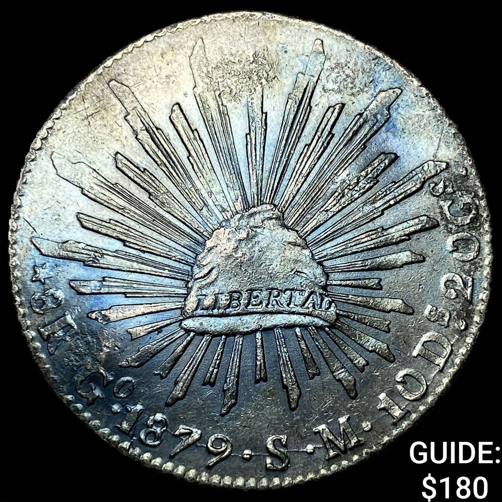 1879 Mexico Silver 8 Reales NEARLY UNCIRCULATED: 1879 Mexico Silver 8 Reales NEARLY UNCIRCULATED