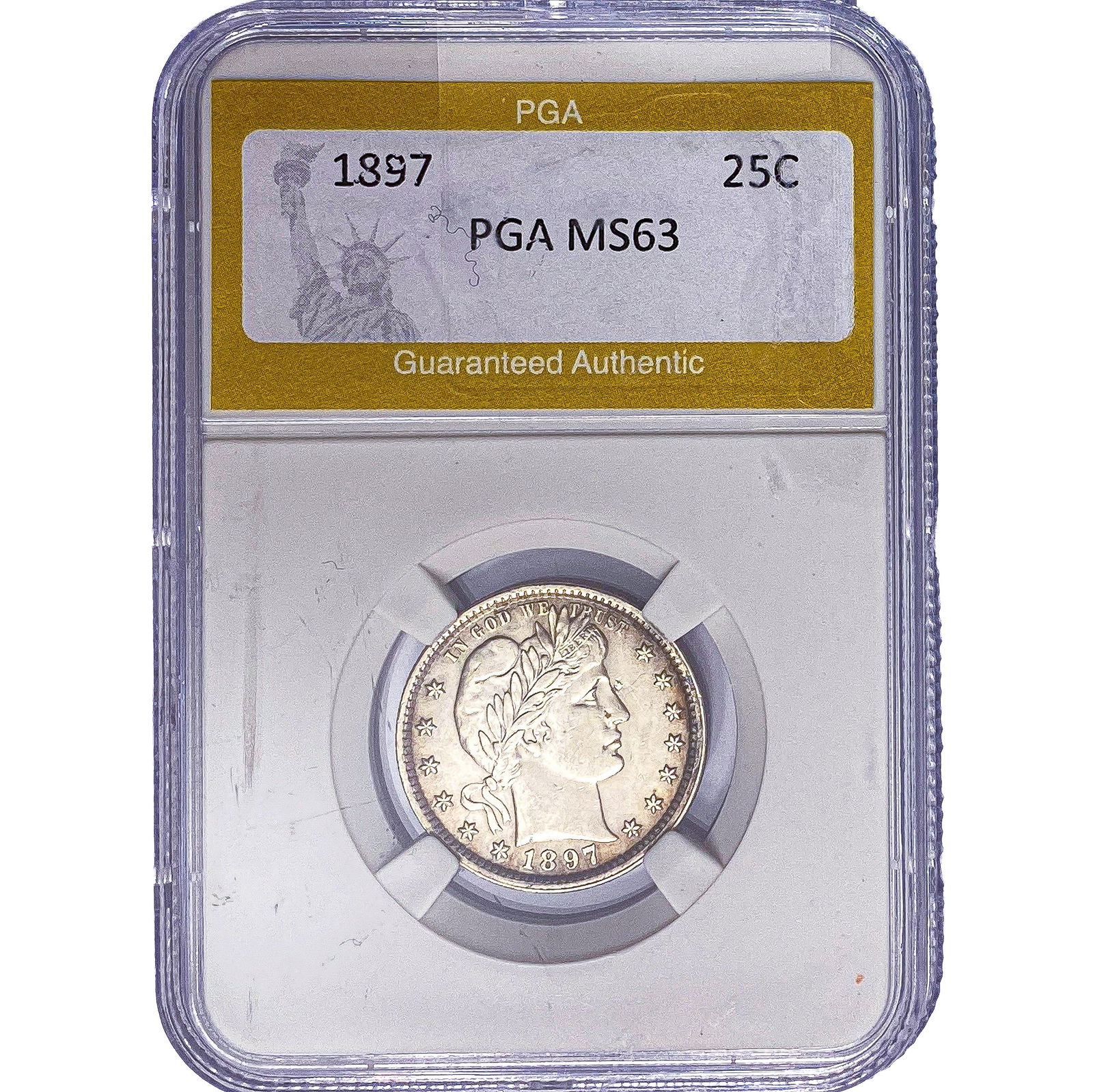 1897 Barber Quarter PGA MS63 (1 of 2)