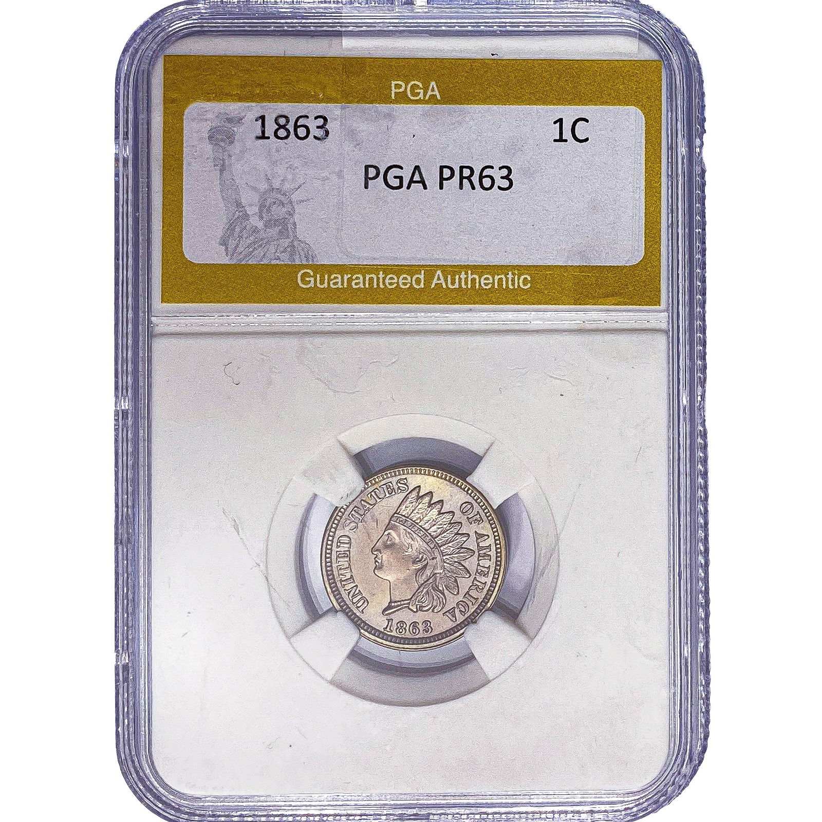 1863 Indian Head Cent PGA PR63: 1863 Indian Head Cent PGA PR63