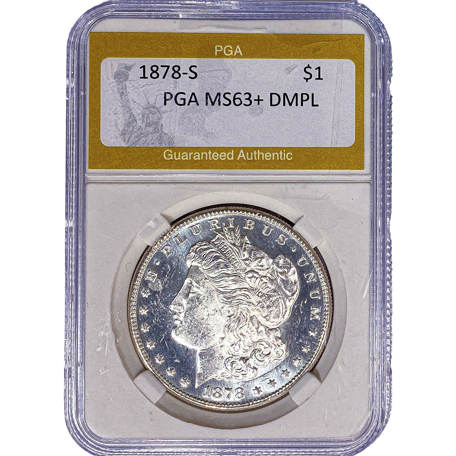 1878-S Morgan Silver Dollar PGA MS63+ DMPL (1 of 2)