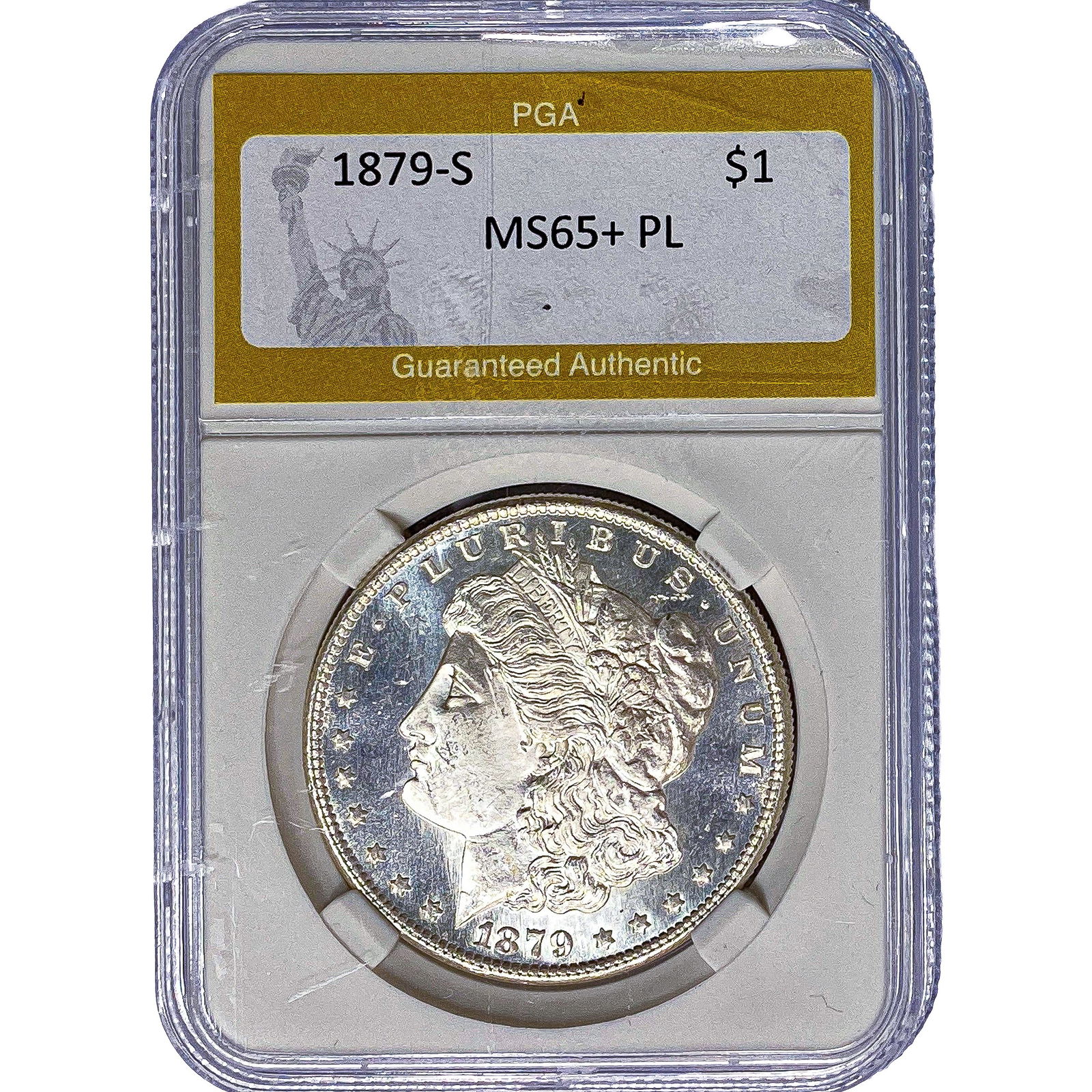 1879-S Morgan Silver Dollar PGA MS65+ PL (1 of 2)