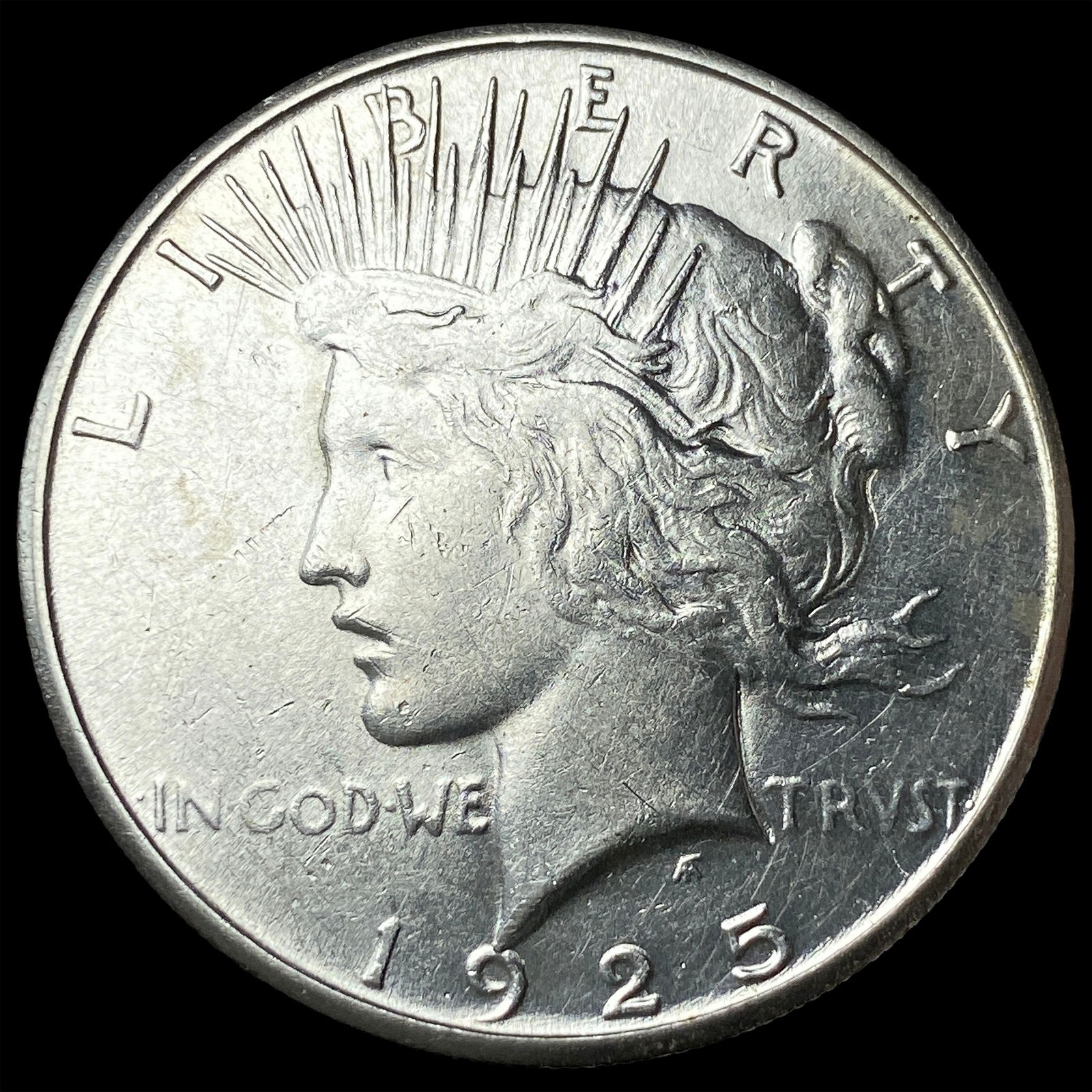 1925-S Silver Peace Dollar CLOSELY UNCIRCULATED: 1925-S Silver Peace Dollar CLOSELY UNCIRCULATED