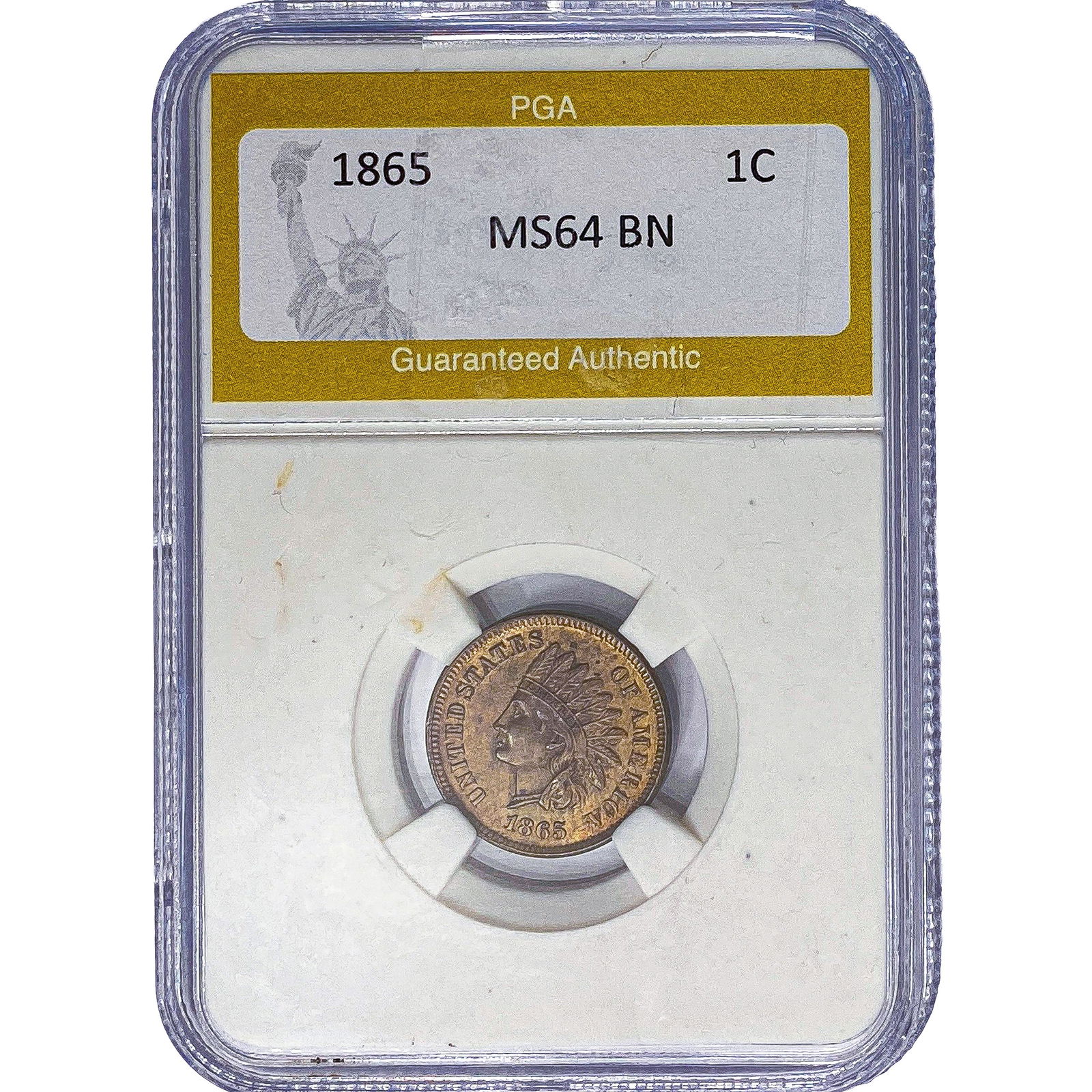 1865 Indian Head Cent PGA MS64 BN (1 of 2)