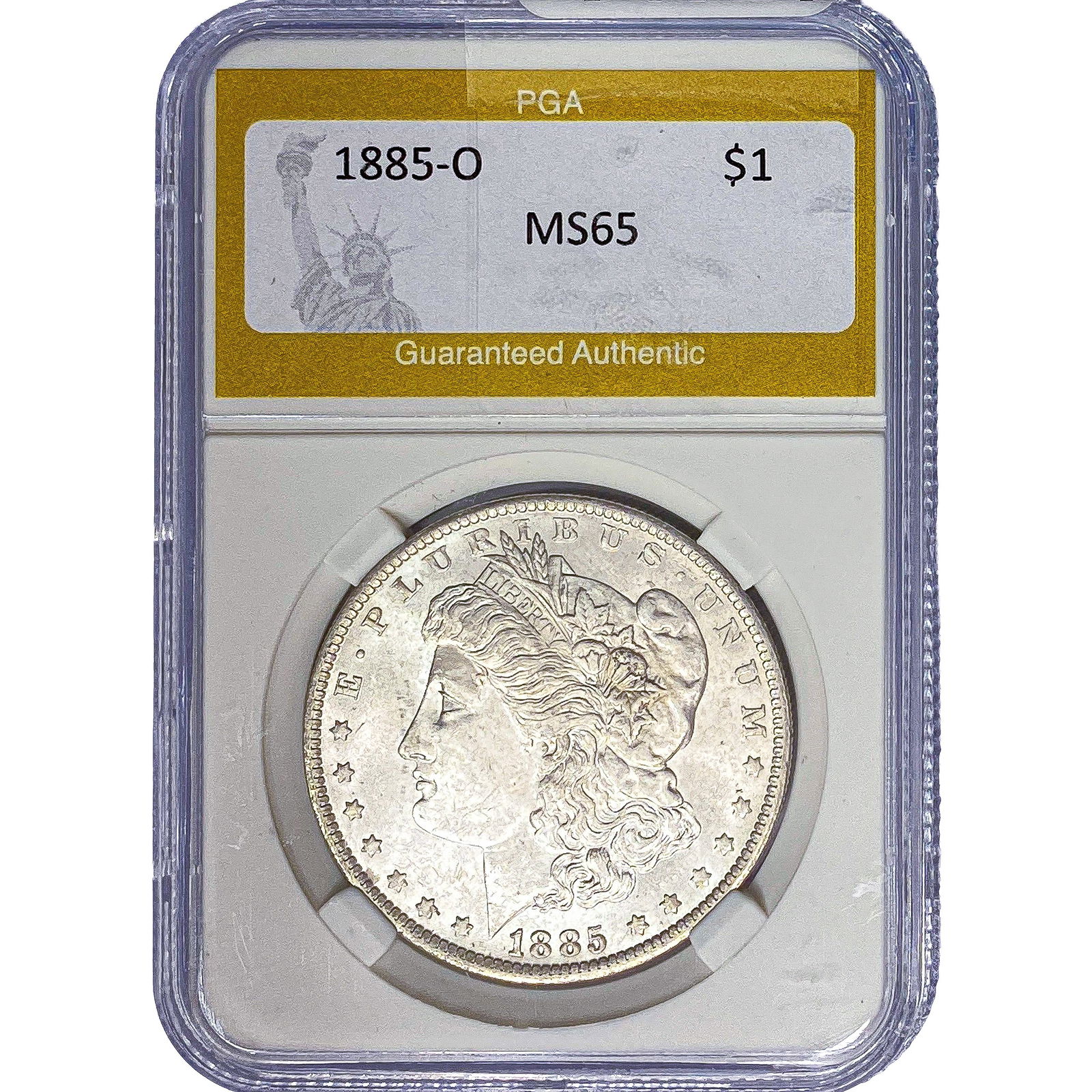 1885-O Morgan Silver Dollar PGA MS65: 1885-O Morgan Silver Dollar PGA MS65