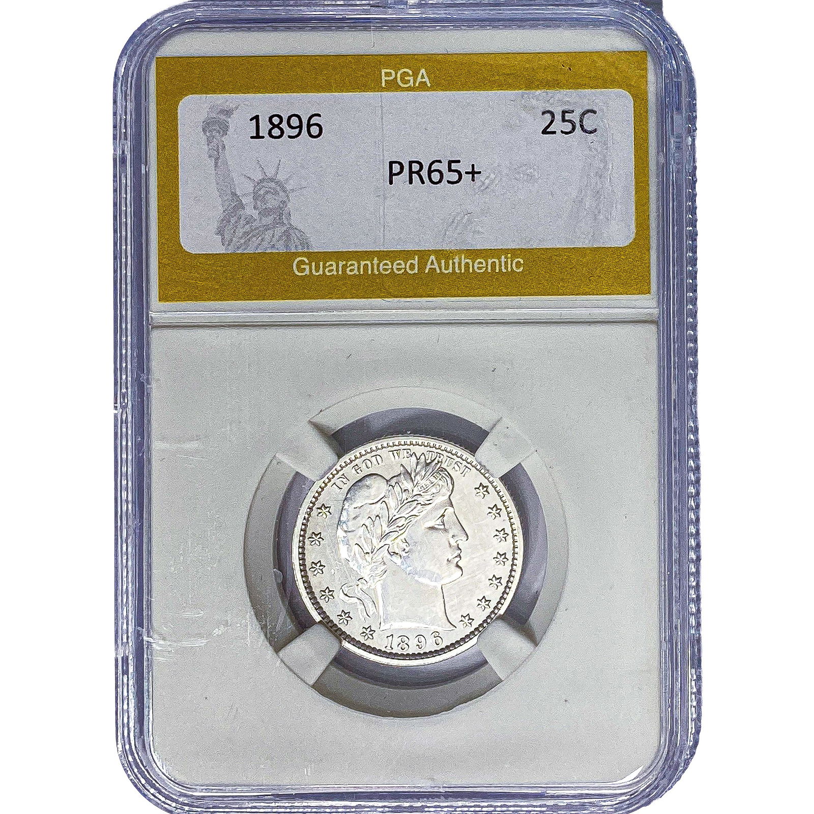 1896 Barber Quarter PGA PR65+: 1896 Barber Quarter PGA PR65+