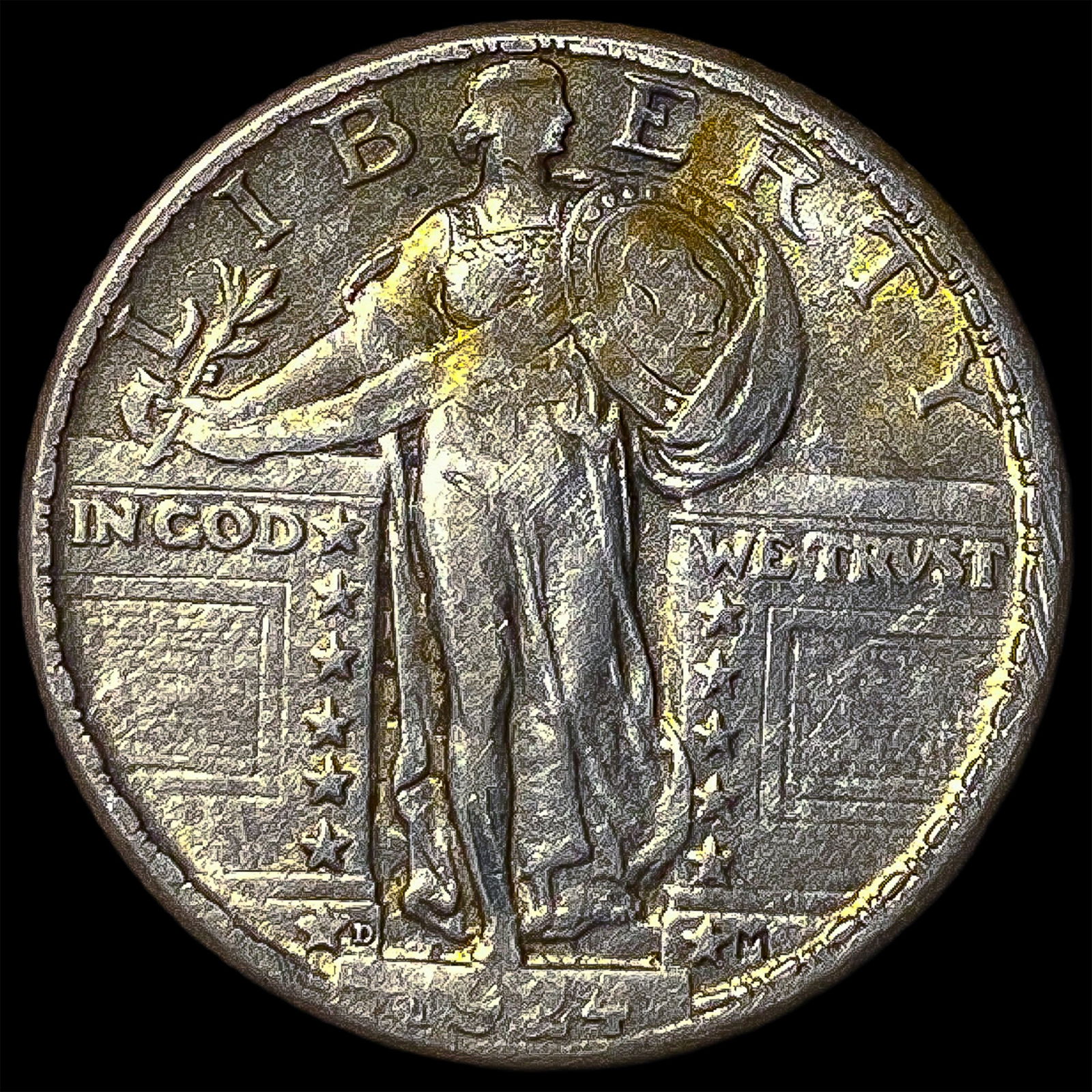 1924-D Silver Standing Liberty Quarter HIGH GRADE: 1924-D Silver Standing Liberty Quarter HIGH GRADE