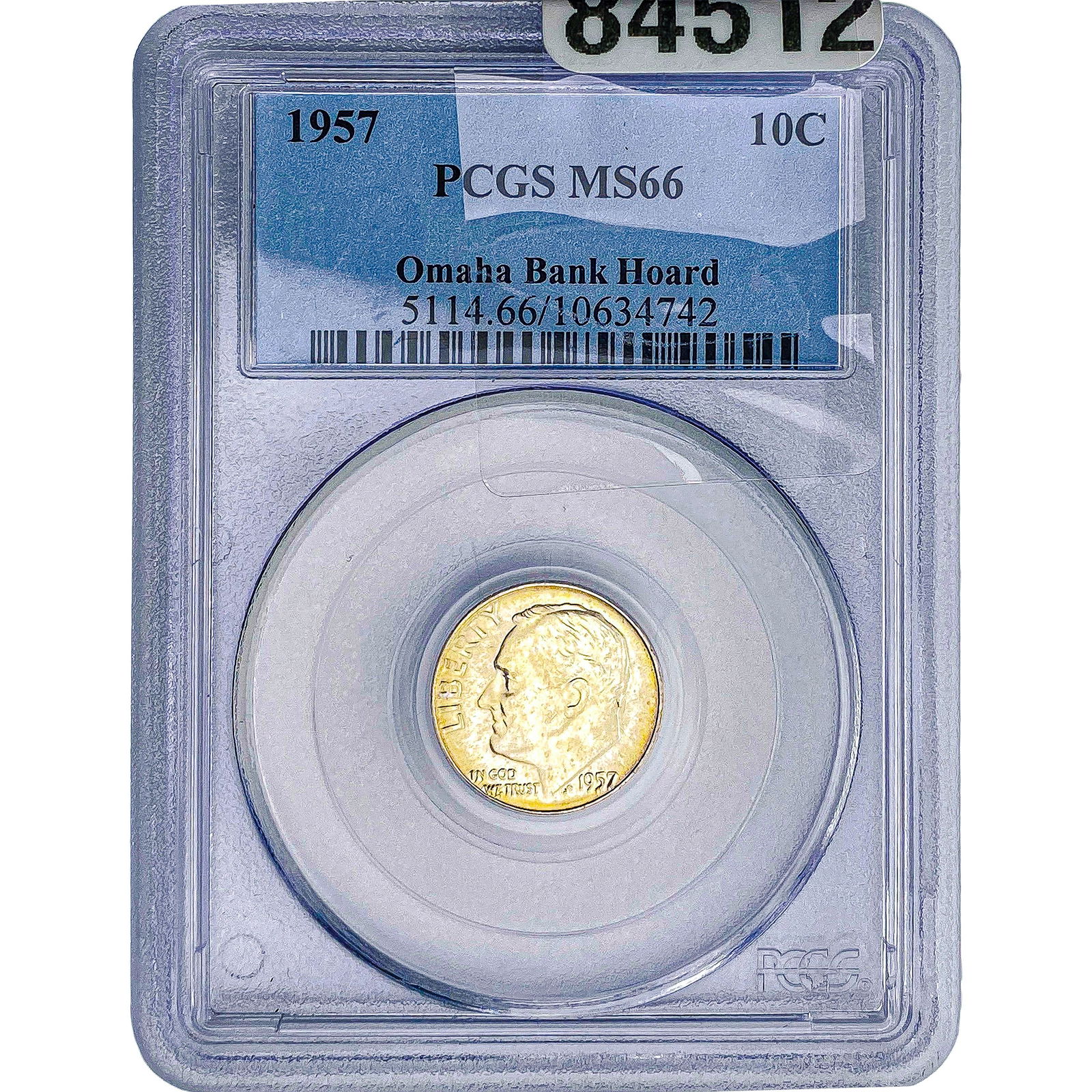 1957 Roosevelt Dime PCGS MS66 (1 of 2)