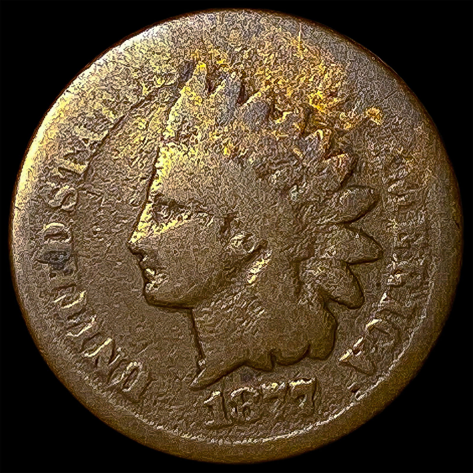 1877 Indian Head Cent NICELY CIRCULATED (1 of 2)