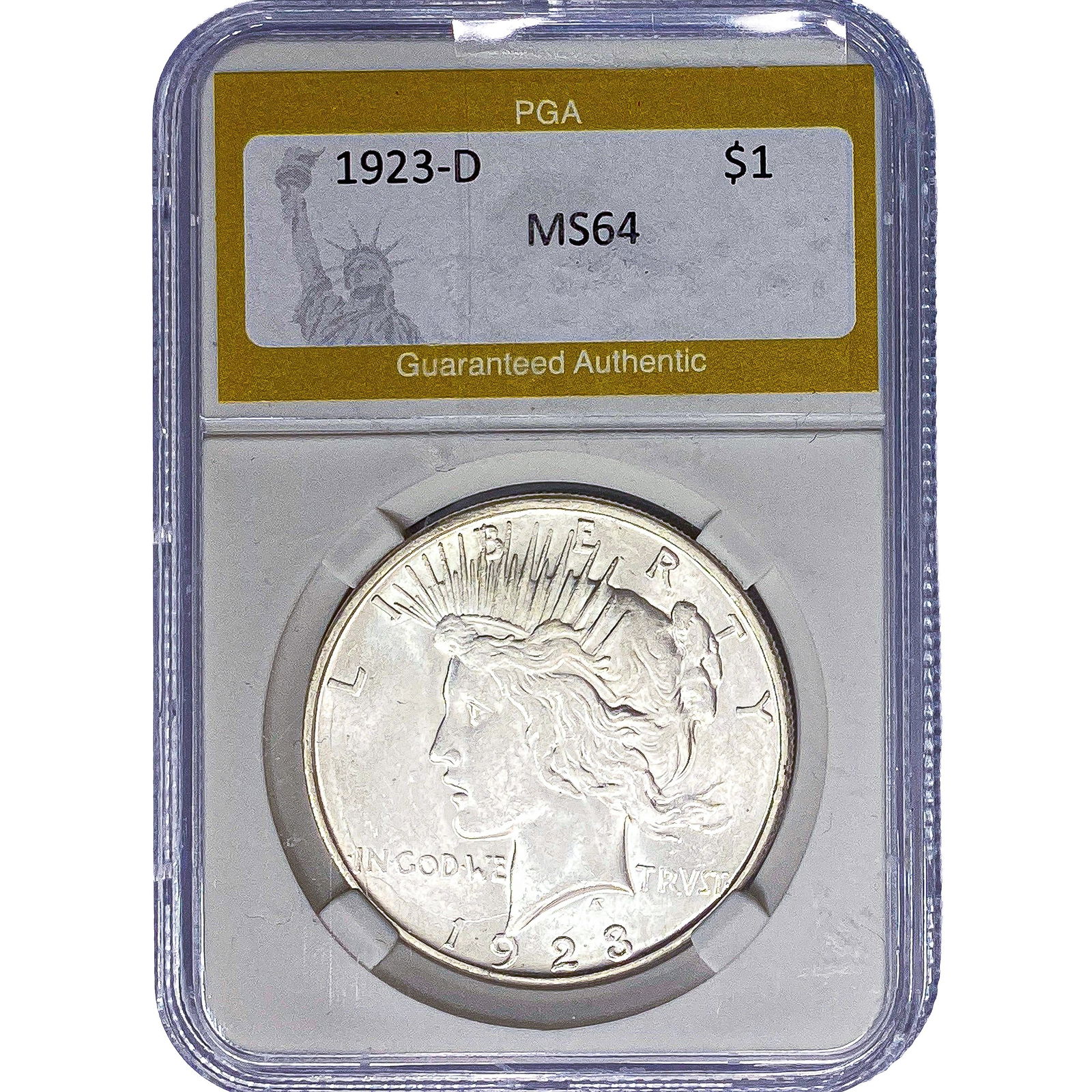 1923-D Silver Peace Dollar PGA MS64 (1 of 2)