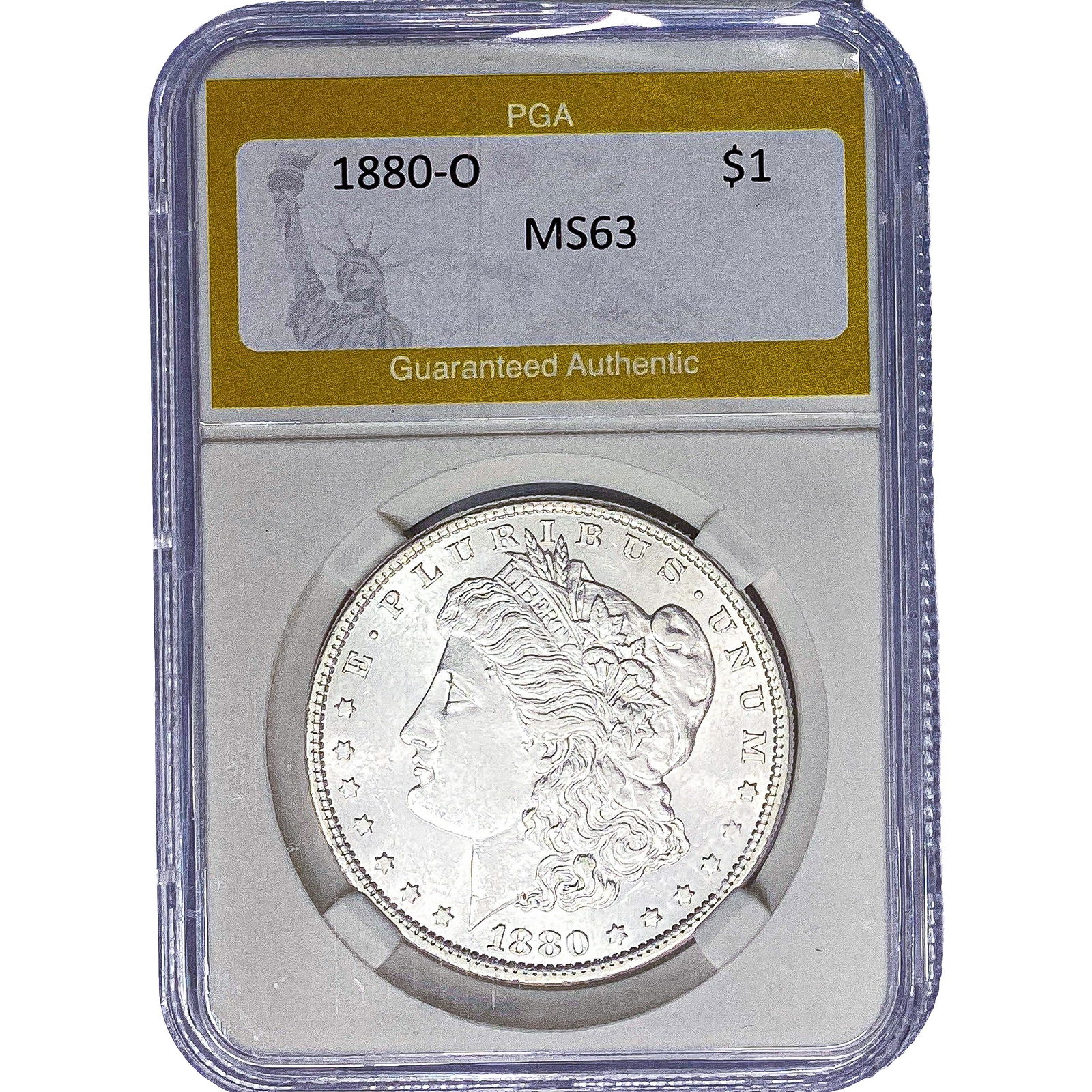 1880-O Morgan Silver Dollar PGA MS63 (1 of 2)