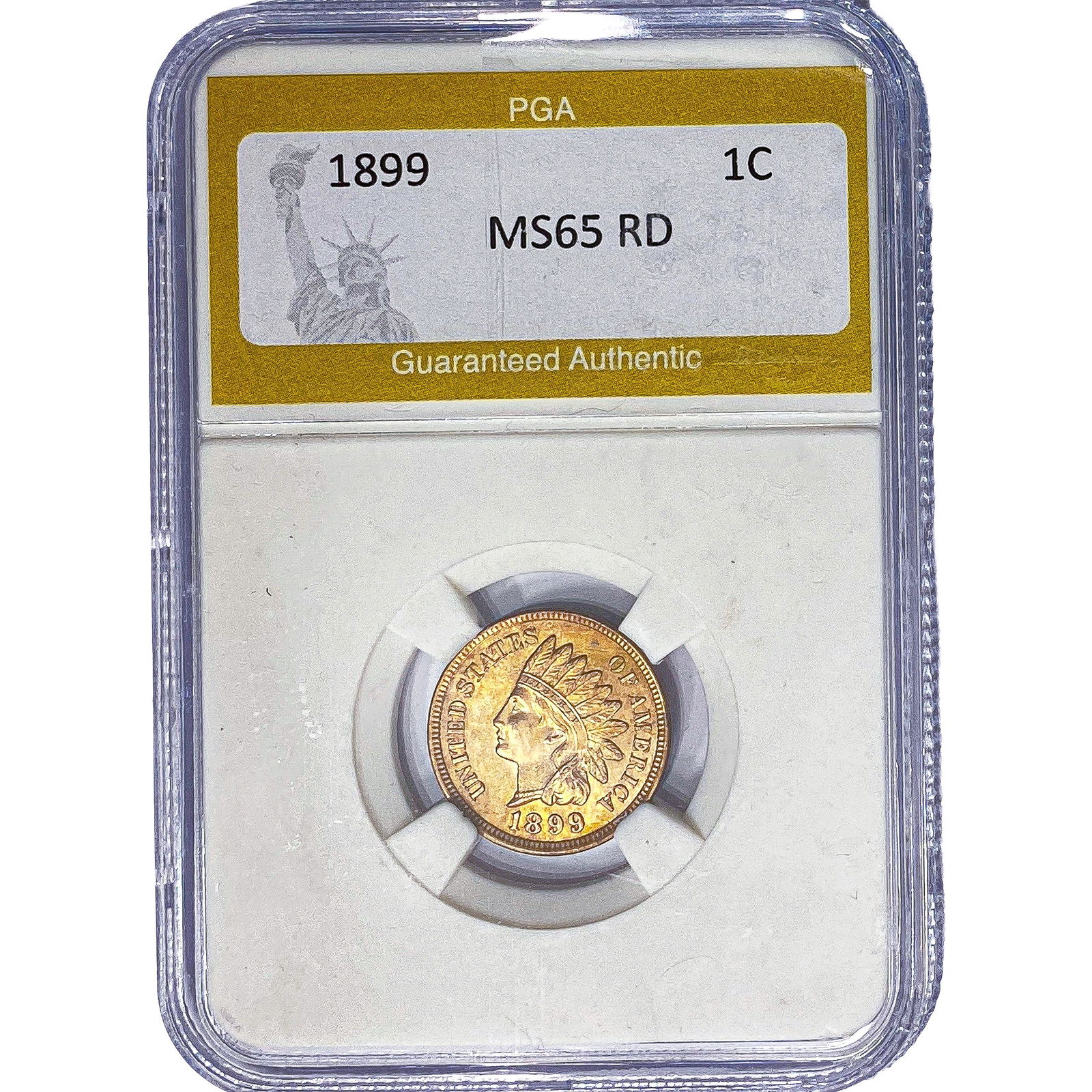 1899 Indian Head Cent PGA MS65 RD: 1899 Indian Head Cent PGA MS65 RD