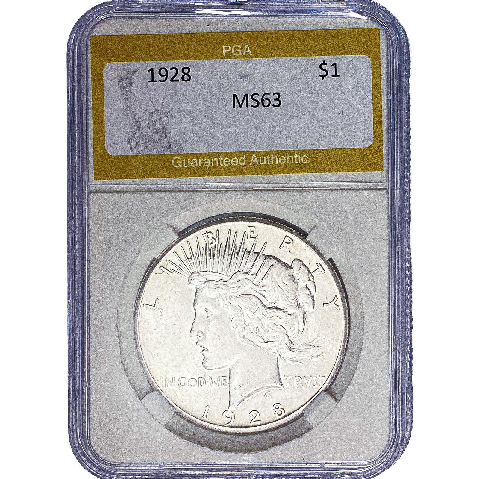 1928 Silver Peace Dollar PGA MS63 (1 of 2)