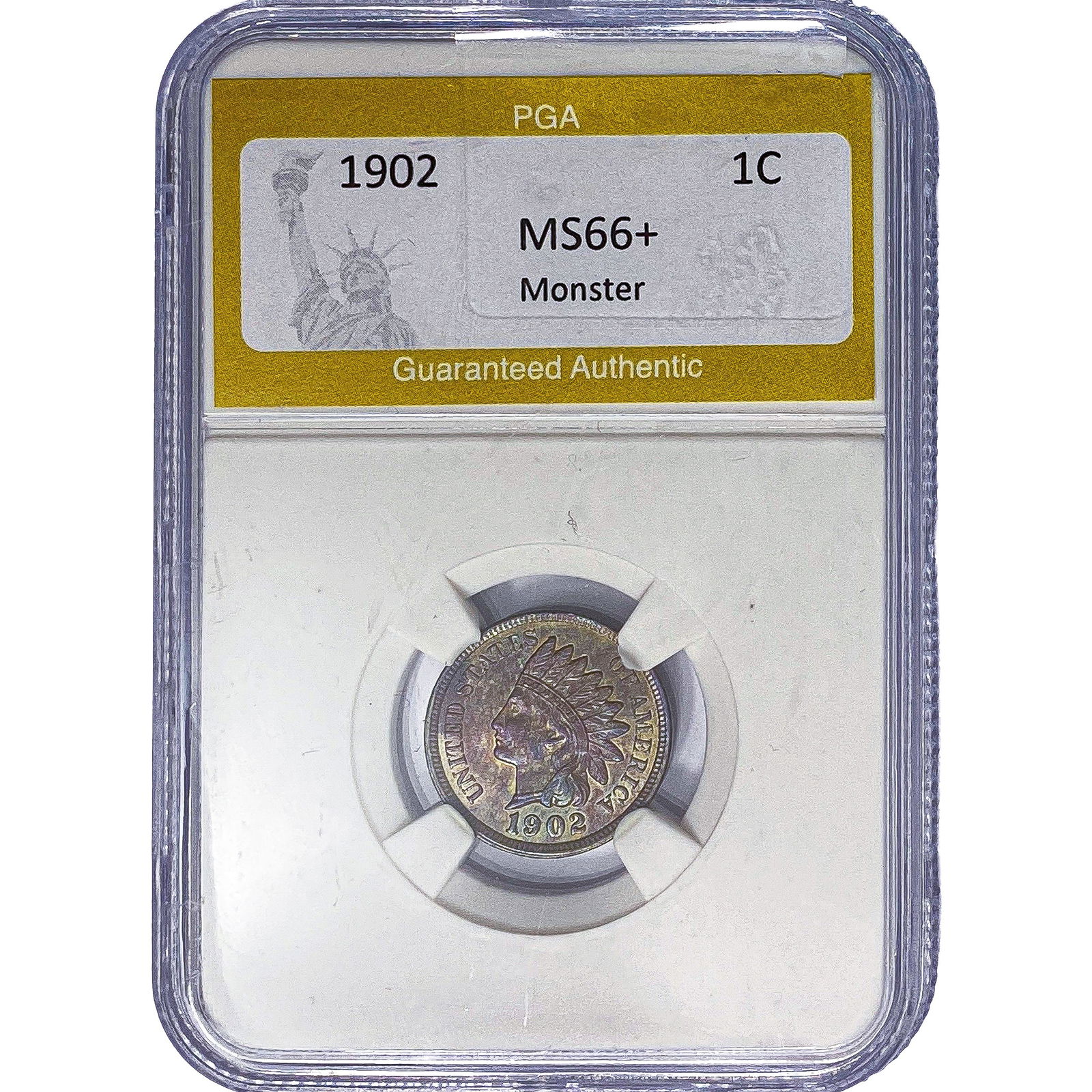 1902 Indian Head Cent PGA MS66+ Monster: 1902 Indian Head Cent PGA MS66+ Monster