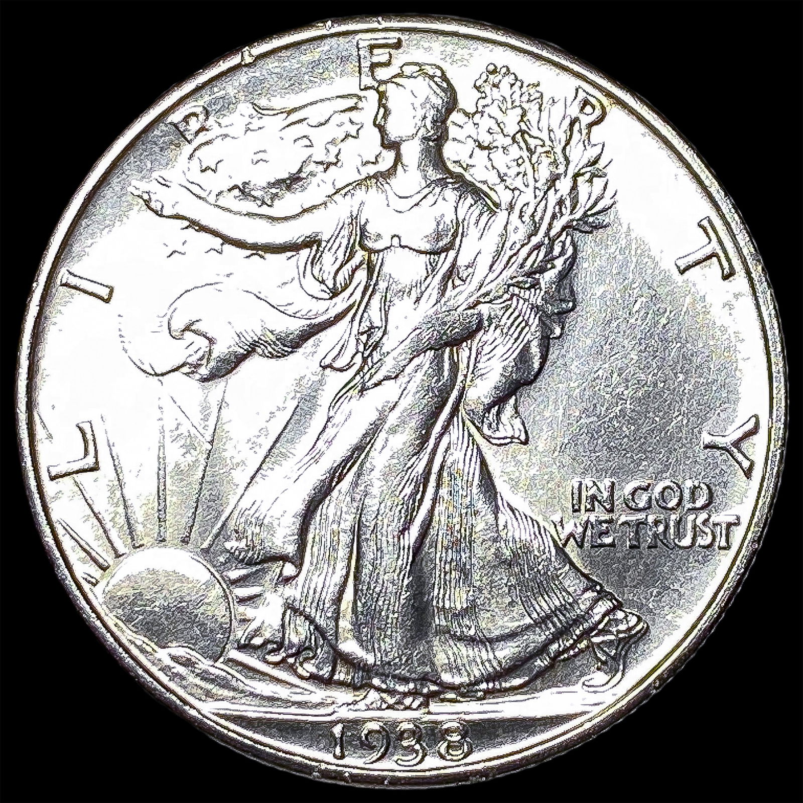 1938-S Silver Walking Liberty Half Dollar UNCIRCULATED (1 of 2)