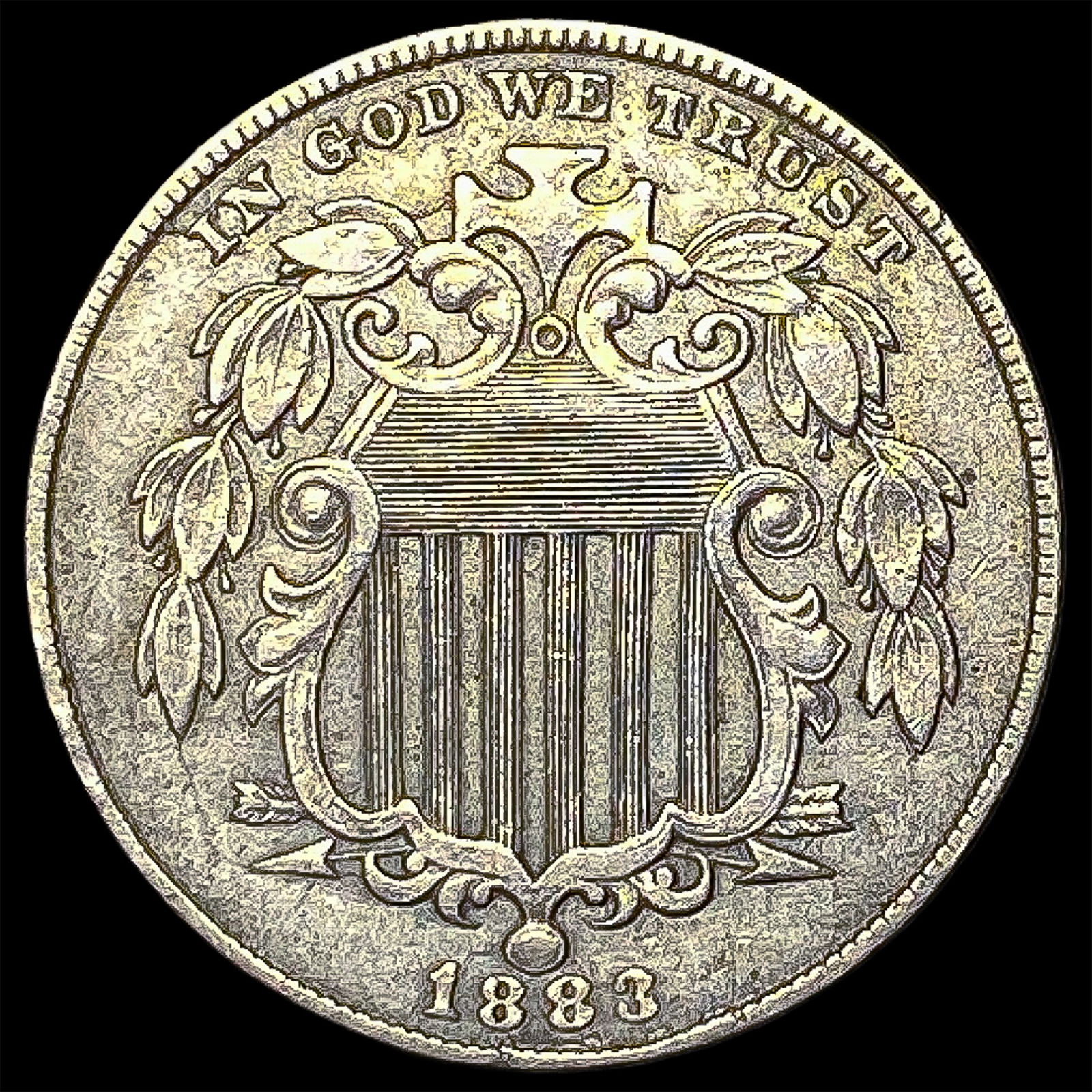 1883 Shield Nickel CLOSELY UNCIRCULATED: 1883 Shield Nickel CLOSELY UNCIRCULATED