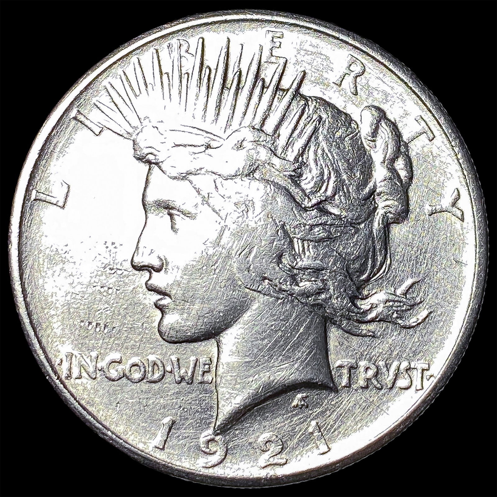 1921 Silver Peace Dollar CLOSELY UNCIRCULATED: 1921 Silver Peace Dollar CLOSELY UNCIRCULATED